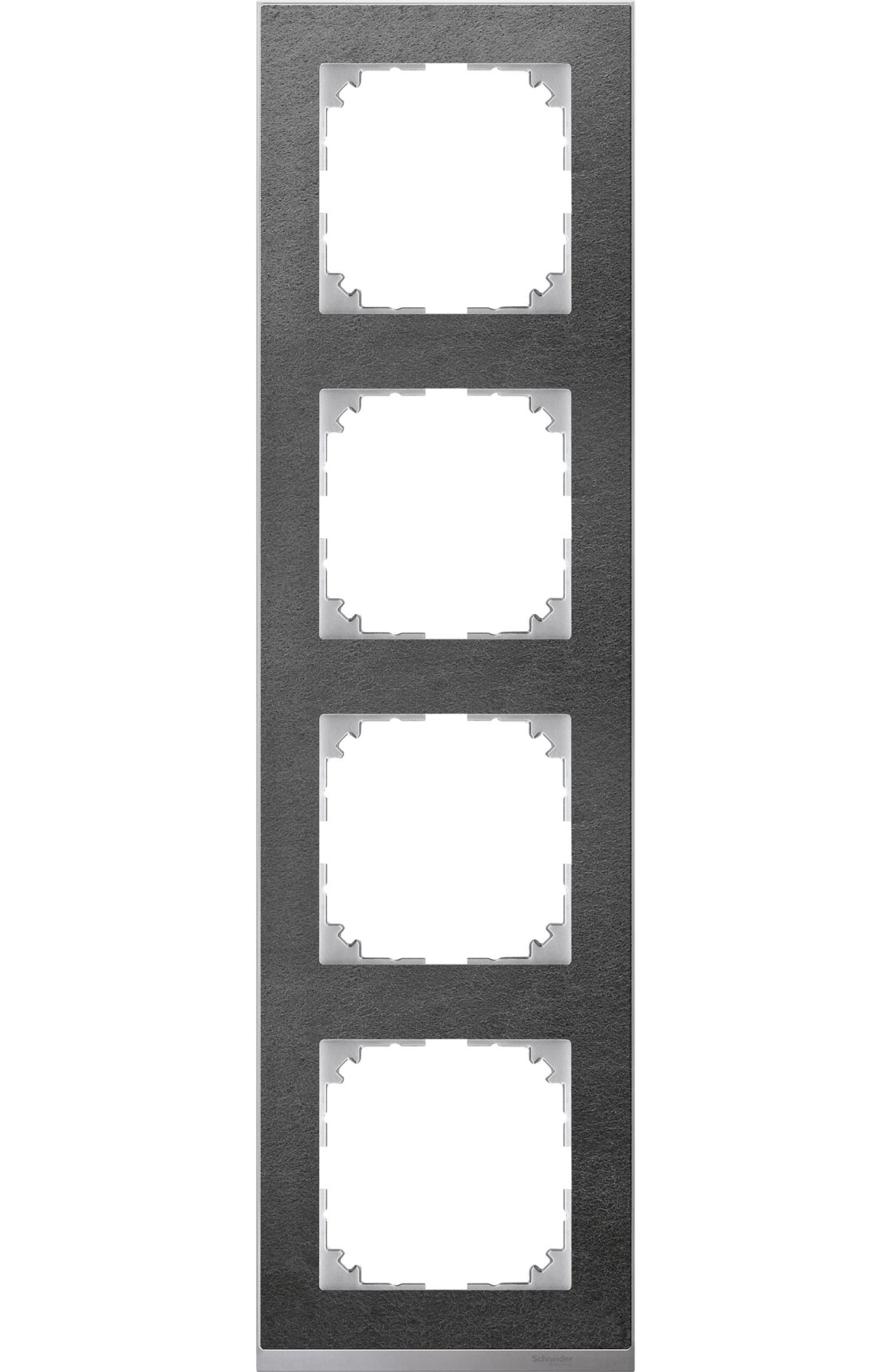 Рамка 4-постовая, sm (сланец/алюминий) Merten M-Pure D?cor Schneider Electric, MTN4040-3669