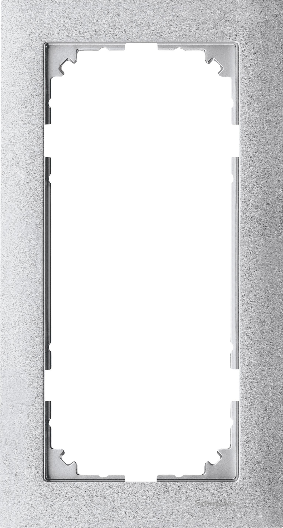 Рамка 2-постовая, sm б/перегородки (алюминий) Merten M-Pure Schneider Electric, MTN4025-3660