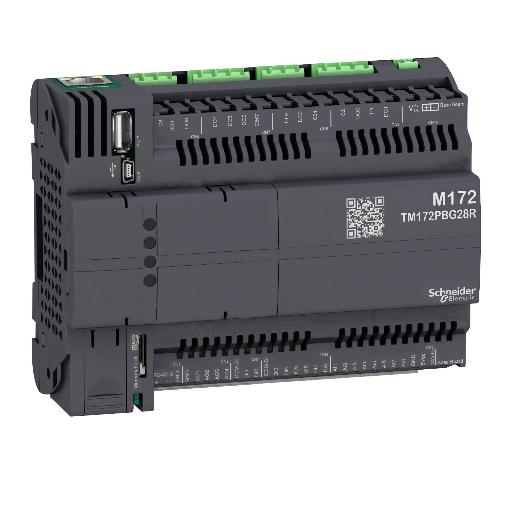 Плк м172,без дисплея, 28 i/o, eth, 2 mb Schneider Electric, TM172PBG28R