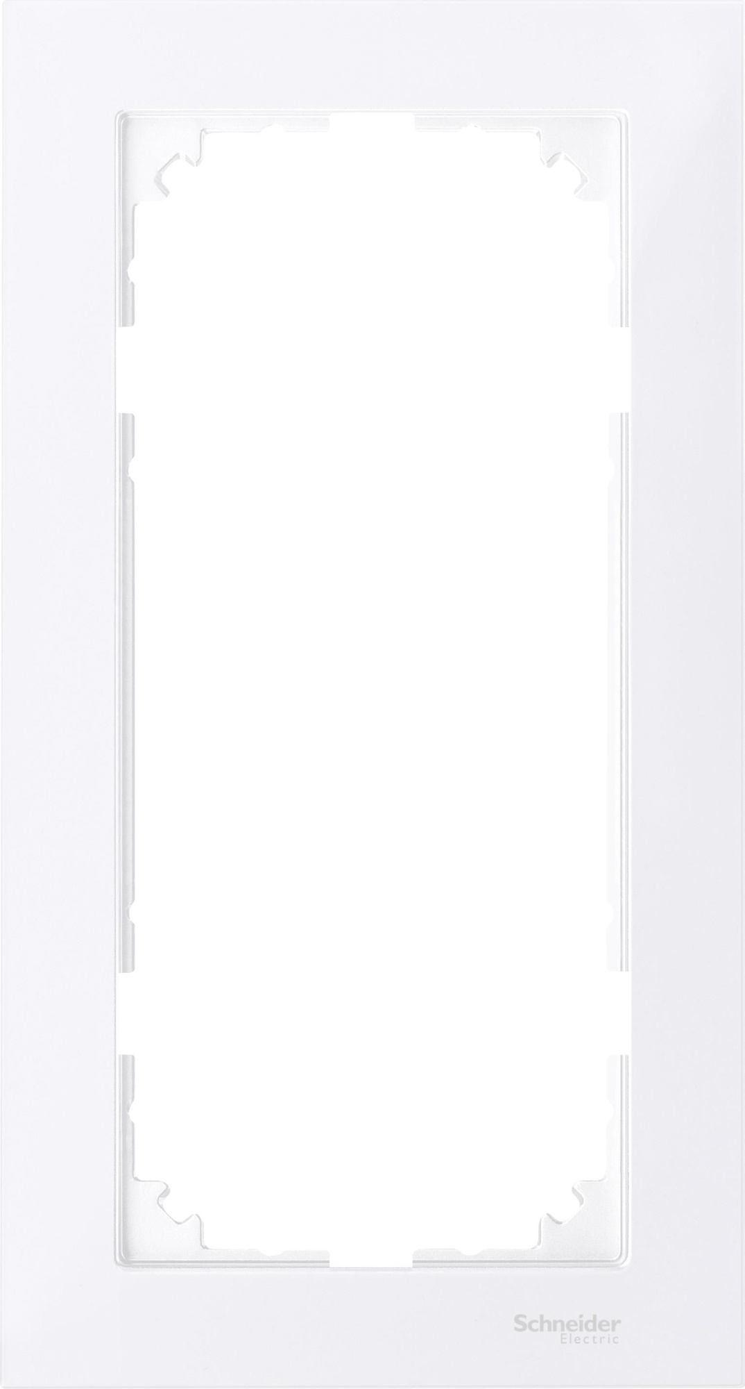 Рамка 2-постовая, sm б/перегородки, (бриллиантовый белый) Merten M-Pure Schneider Electric, MTN4025-3625