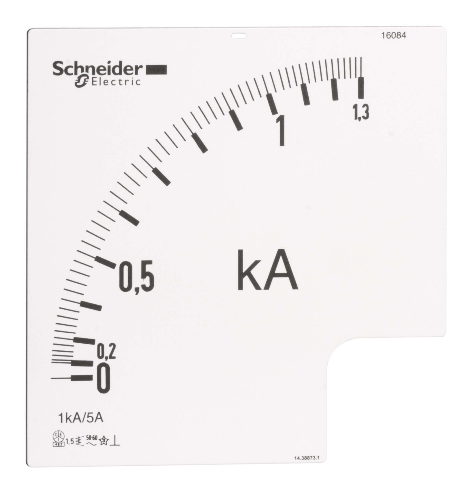 Шкала, 0-1000 a, для амперметра 16074 Schneider Electric, 16084