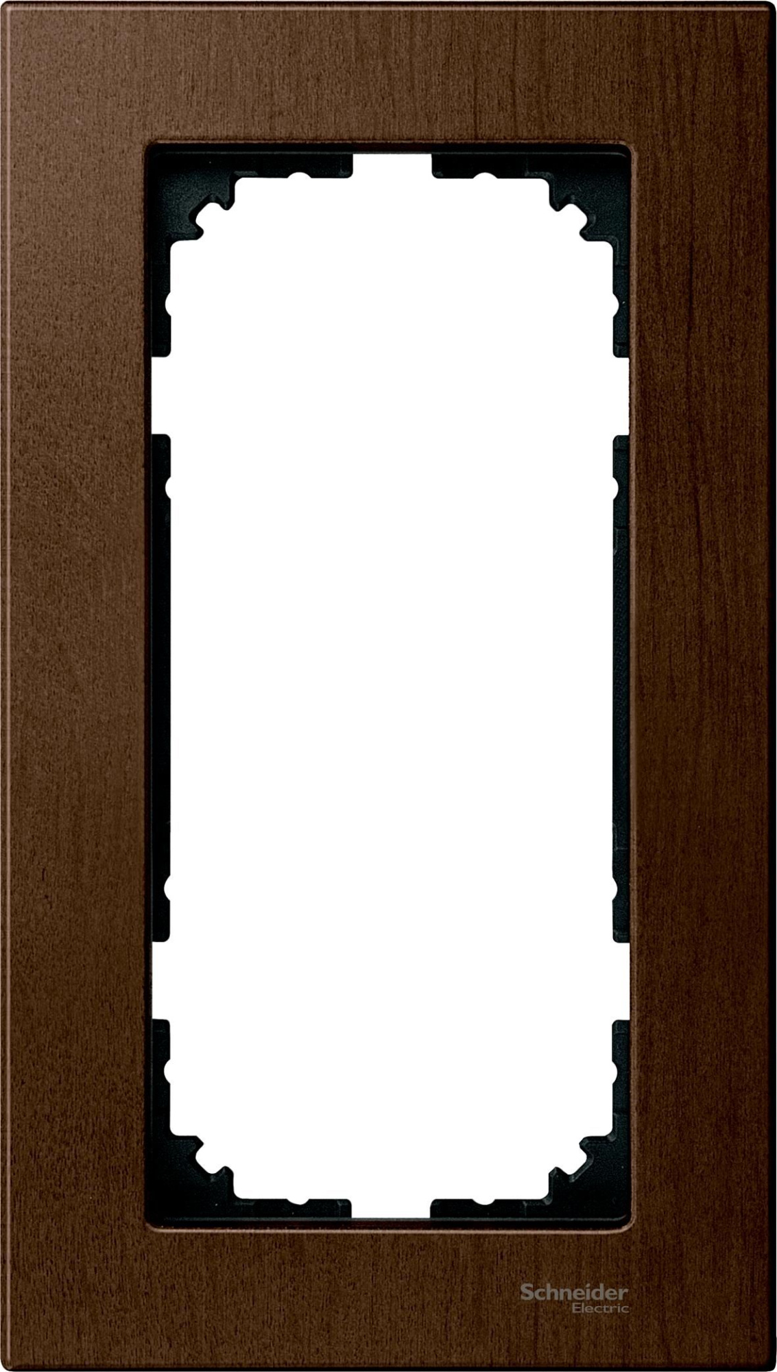 Рамка 2-постовая, sm б/перегородки (дерево орех) Merten M-Elegance Schneider Electric, MTN4058-3473