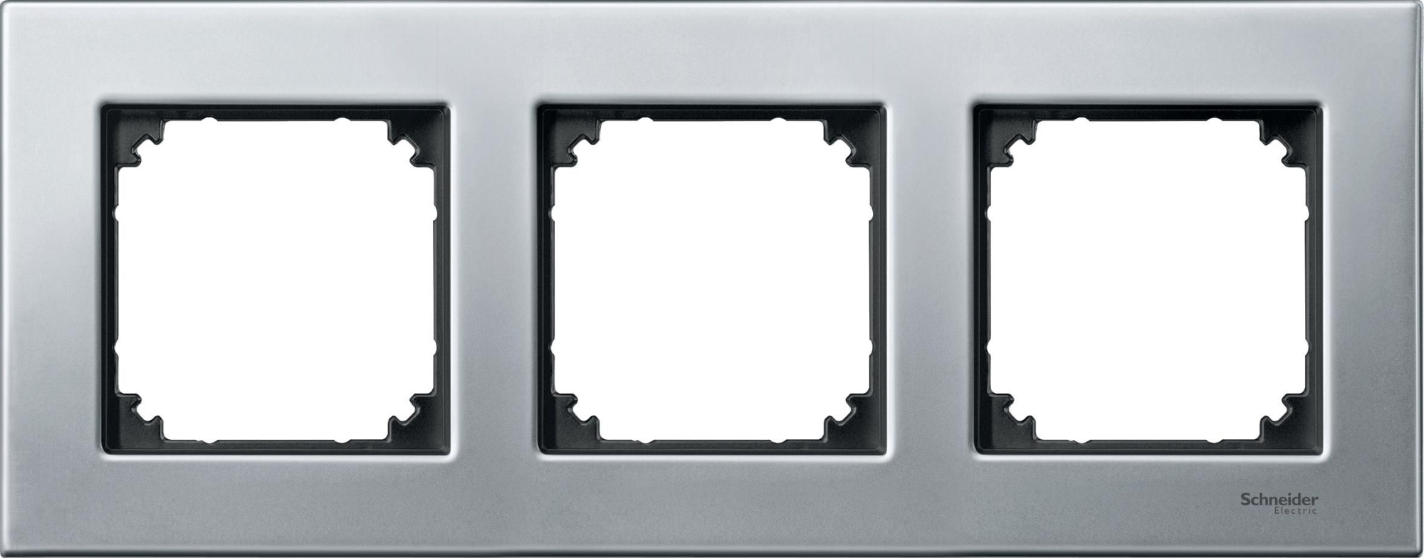 Рамка 3-постовая, sm (металл платина-серебро) Merten M-Elegance Schneider Electric, MTN403360