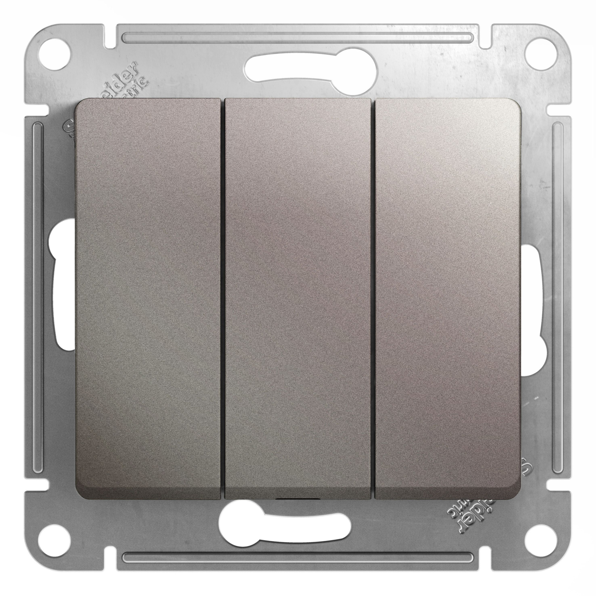 Выключатель 3-клавишный,сх.3,10ax, механизм (платина) Glossa Systeme Electric, GSL001231