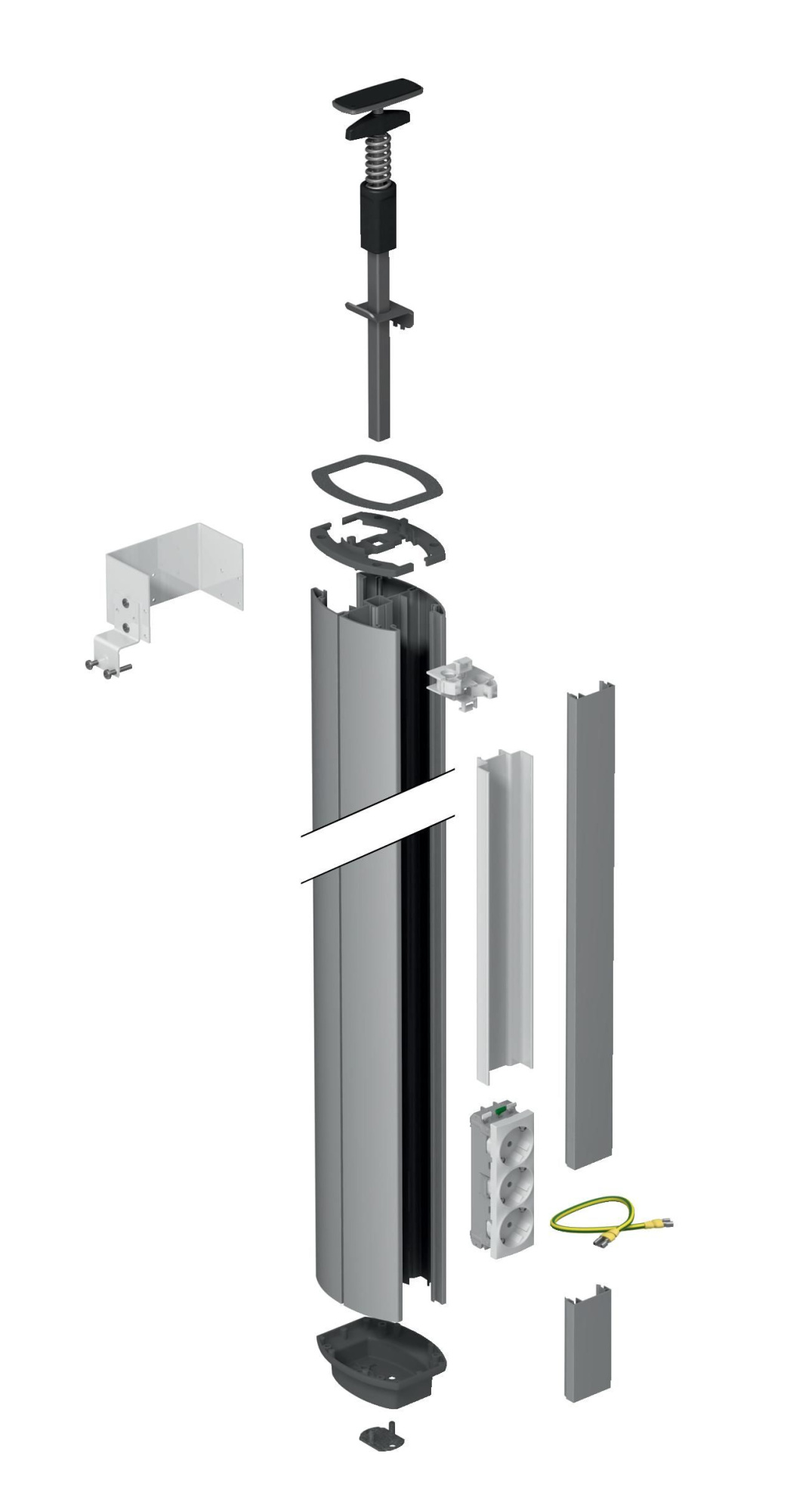 Стойка 1-стор.распорная 3,10-3,50м анод. Schneider Electric, ISM20102