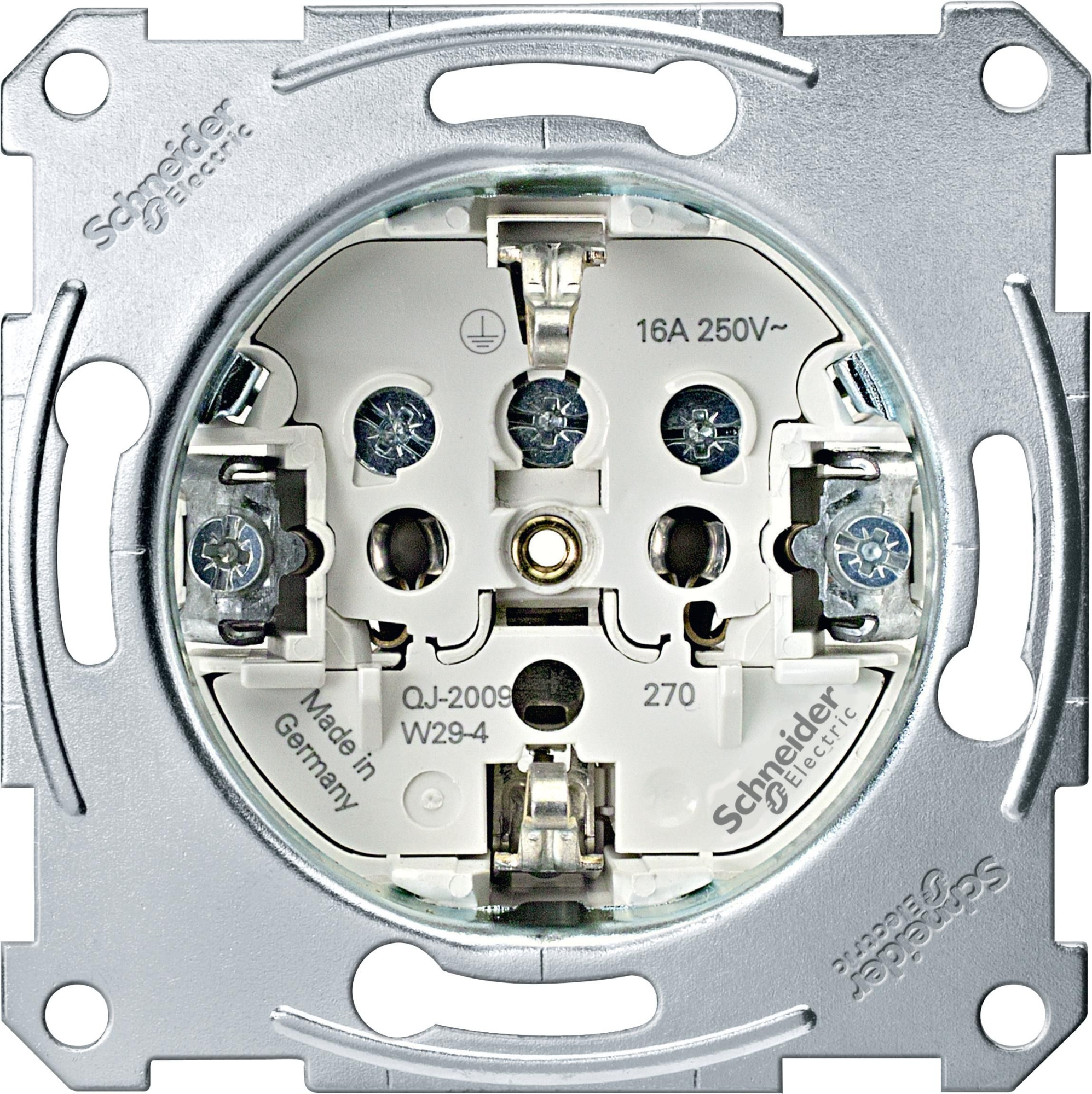 Розетка shuko 16А винтовые зажимы,qf Merten Schneider Electric, MTN2400-0000