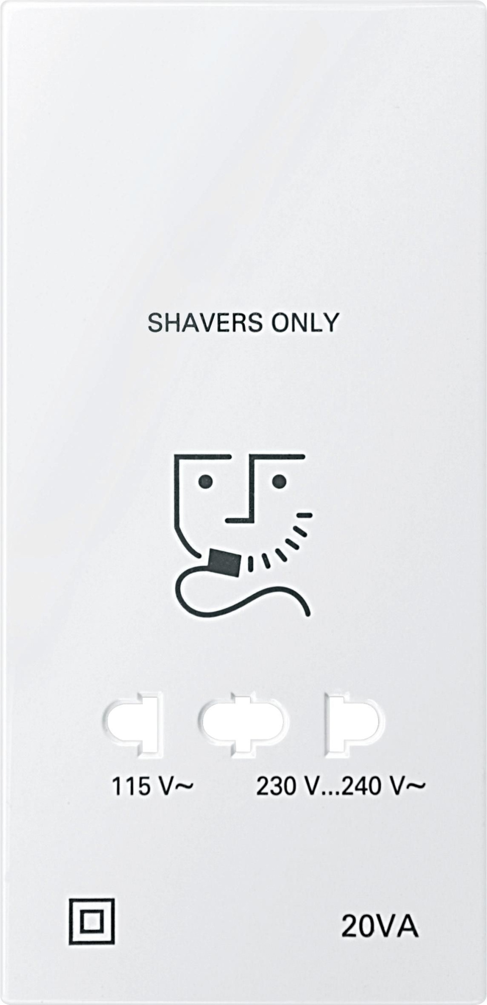 Накладка розетки для бритья, sd (полярный белый) Merten Schneider Electric, MTN213419