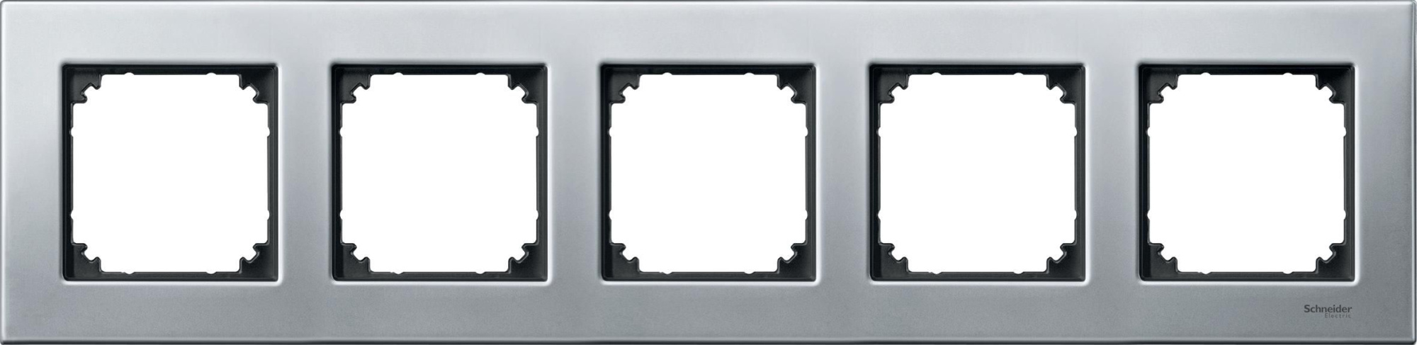 Рамка 5-постовая, sm (металл платина-серебро) Merten M-Elegance Schneider Electric, MTN403560