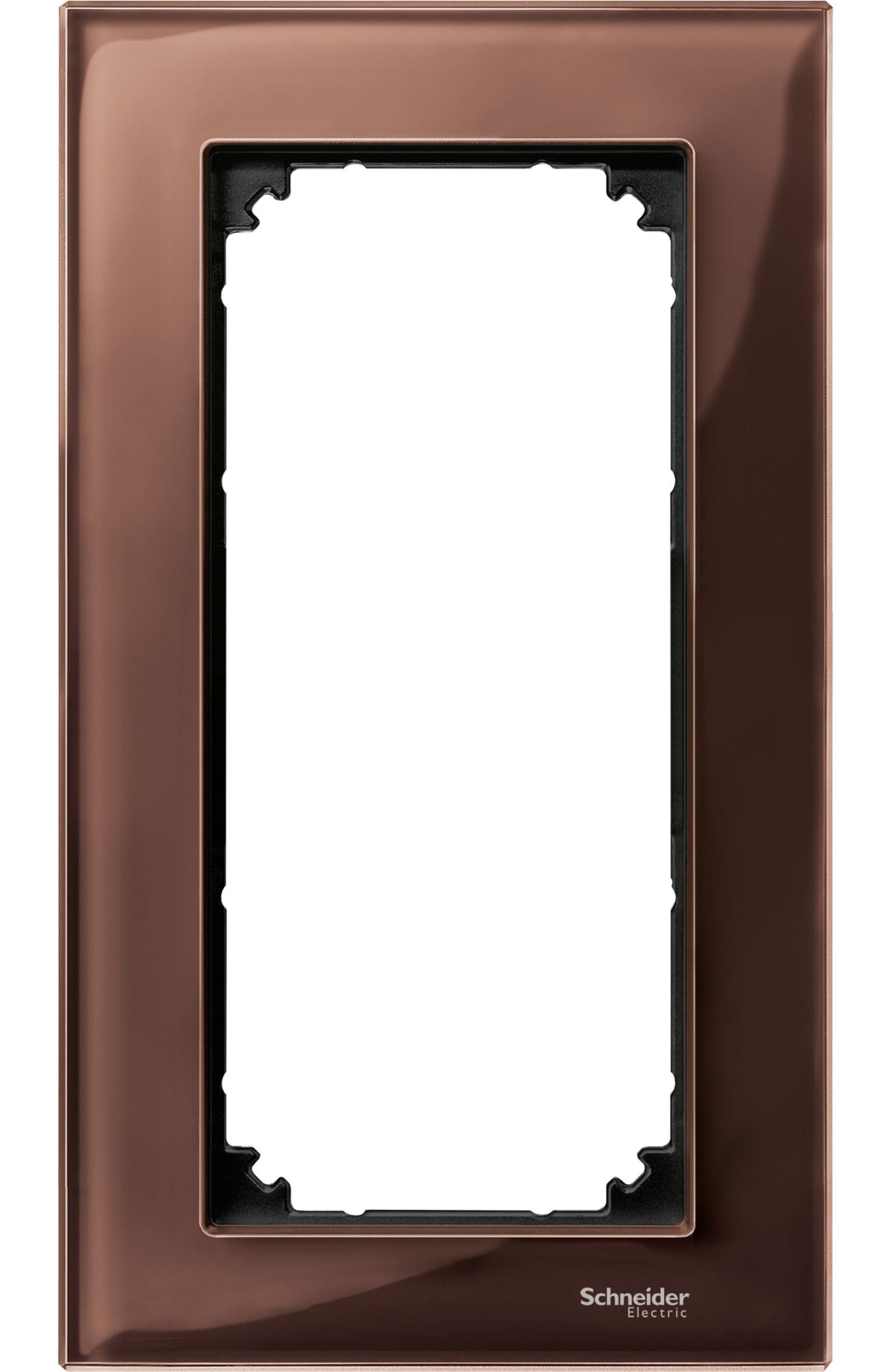 Рамка 2-постовая, sm б/перегородки (стекло махагон) Merten M-Elegance Schneider Electric, MTN4025-3215