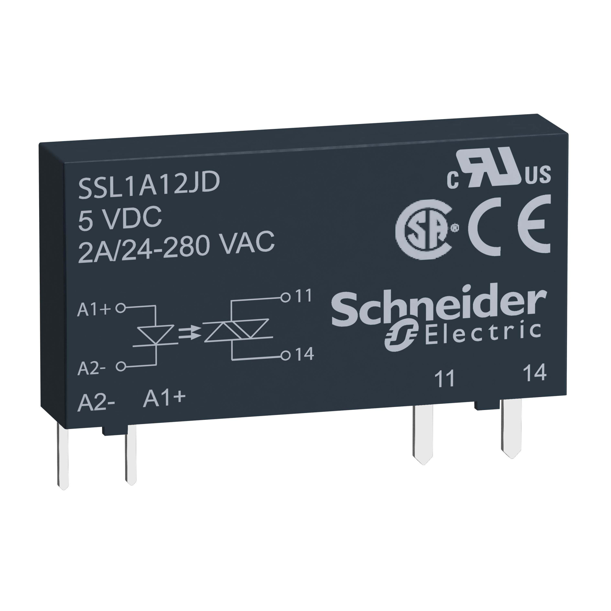 Твердотельное реле, 1 фаза, 2а ssl1a12bdr Schneider Electric, SSL1A12BDR