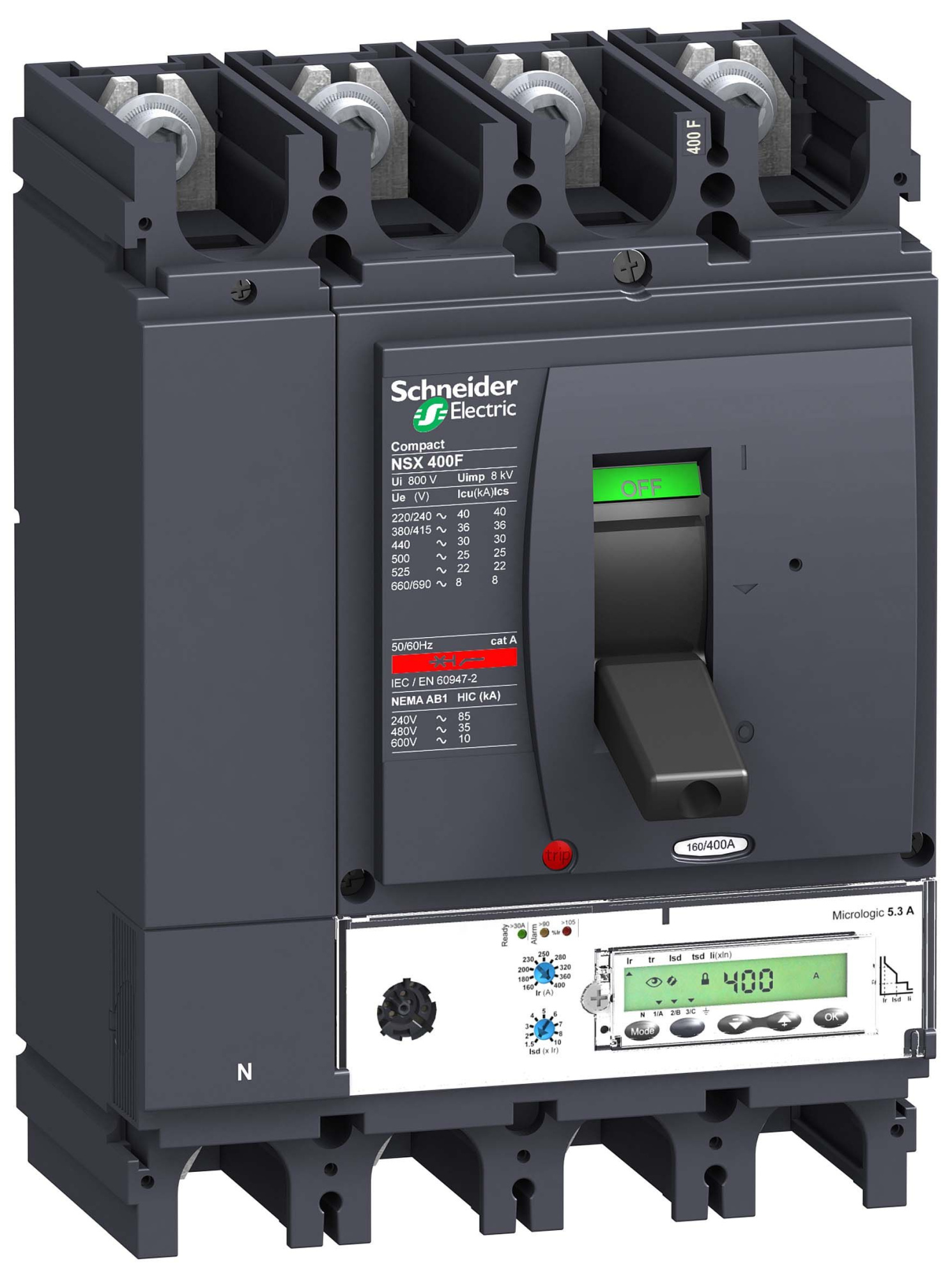 4п4т авт. выкл. micr. 5.3a 400a nsx400n Schneider Electric, LV432700