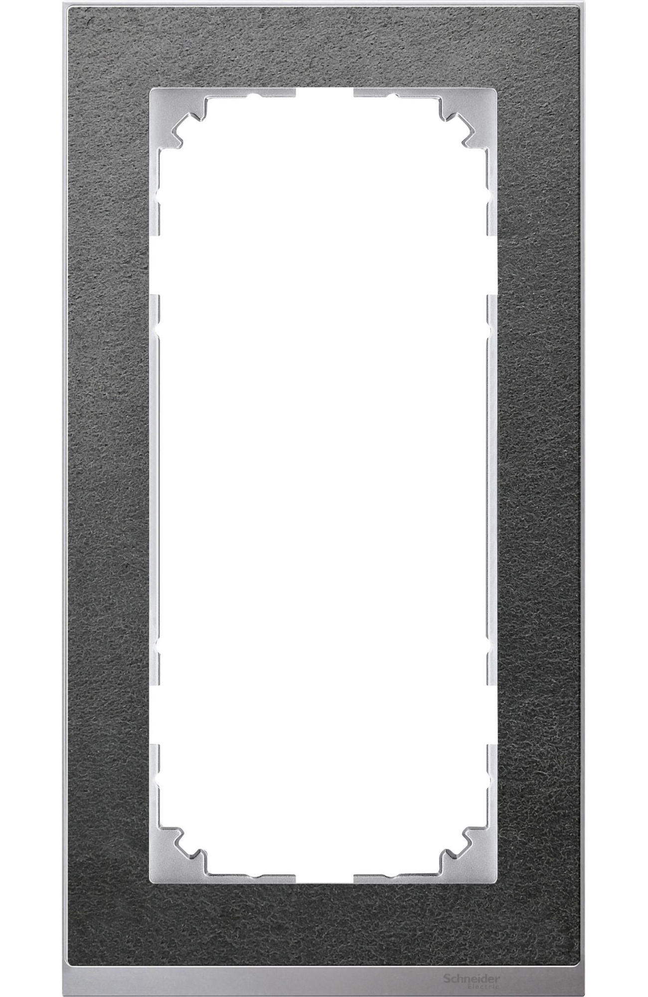 Рамка 2-постовая, sm б/перегородки (сланец/алюминий) Merten M-Pure D?cor Schneider Electric, MTN4025-3669