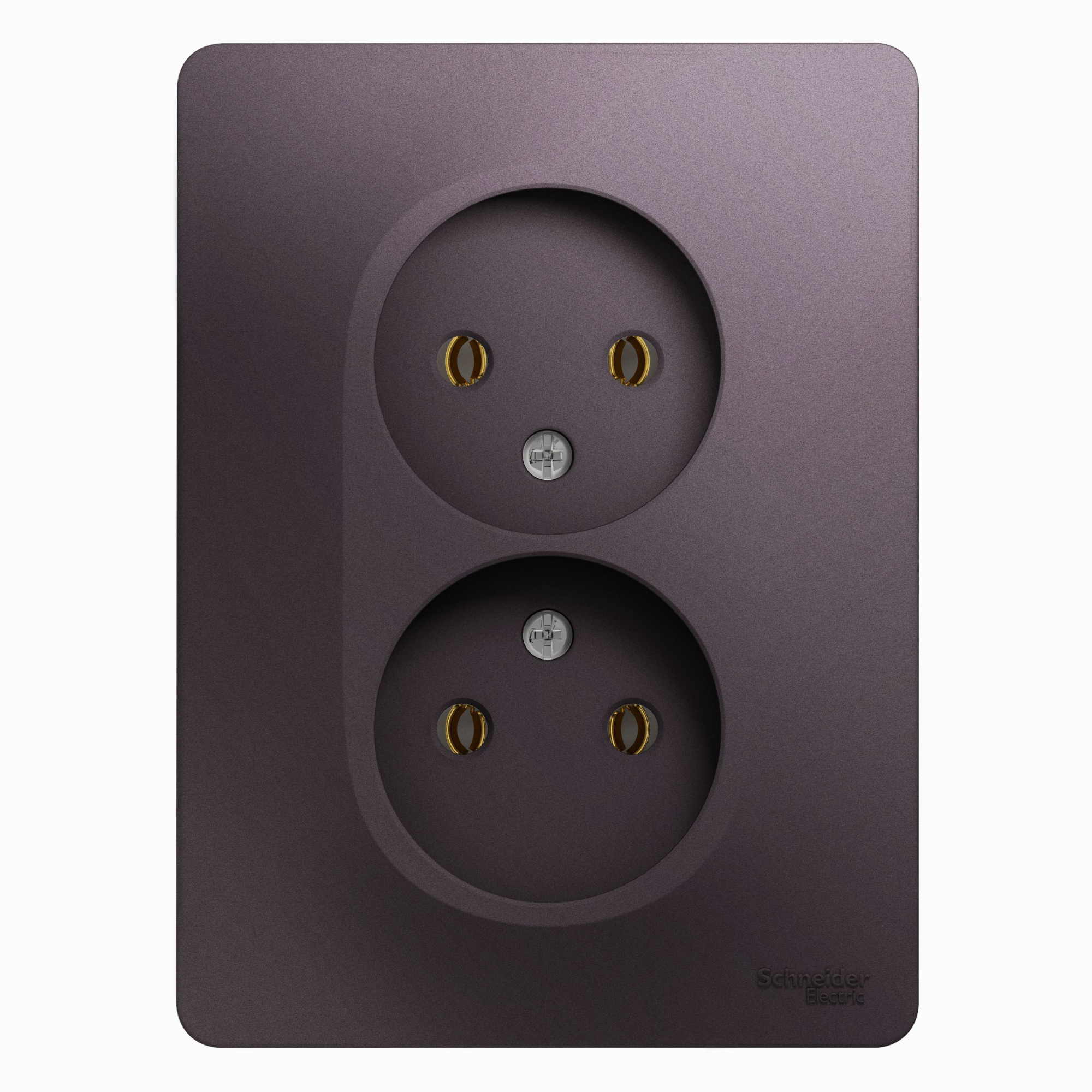 Розетка двойная без заземления,16А, 250В, в сборе (сиреневый туман) Glossa Systeme Electric, GSL001420