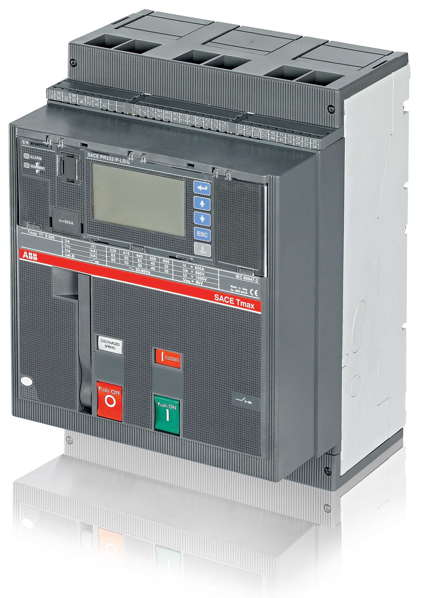 1SDA0 62862 R1 Выключатель автоматический T7V 1000 PR332/P LSI In=1000A 4p F F M ABB, 1SDA062862R1