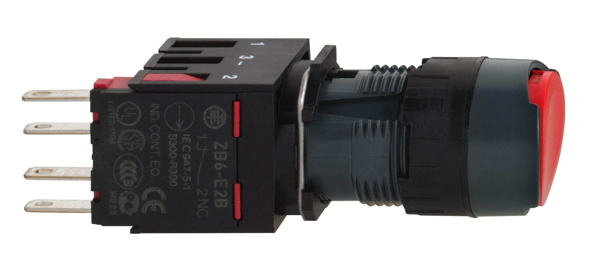 Кнопка 16мм красная с возвратом xb6aa42b Schneider Electric, XB6AA42B