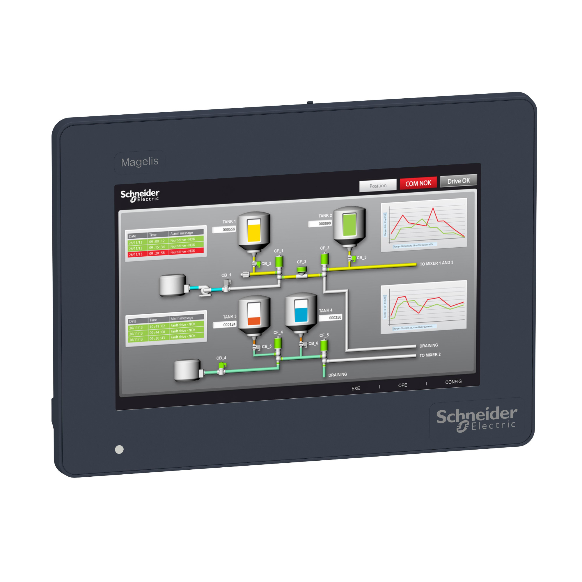 Плоский экран, Harmony GTU, 10,4-дюймовый сенсорный смарт-дисплей SVGA Schneider Electric, HMIDT542