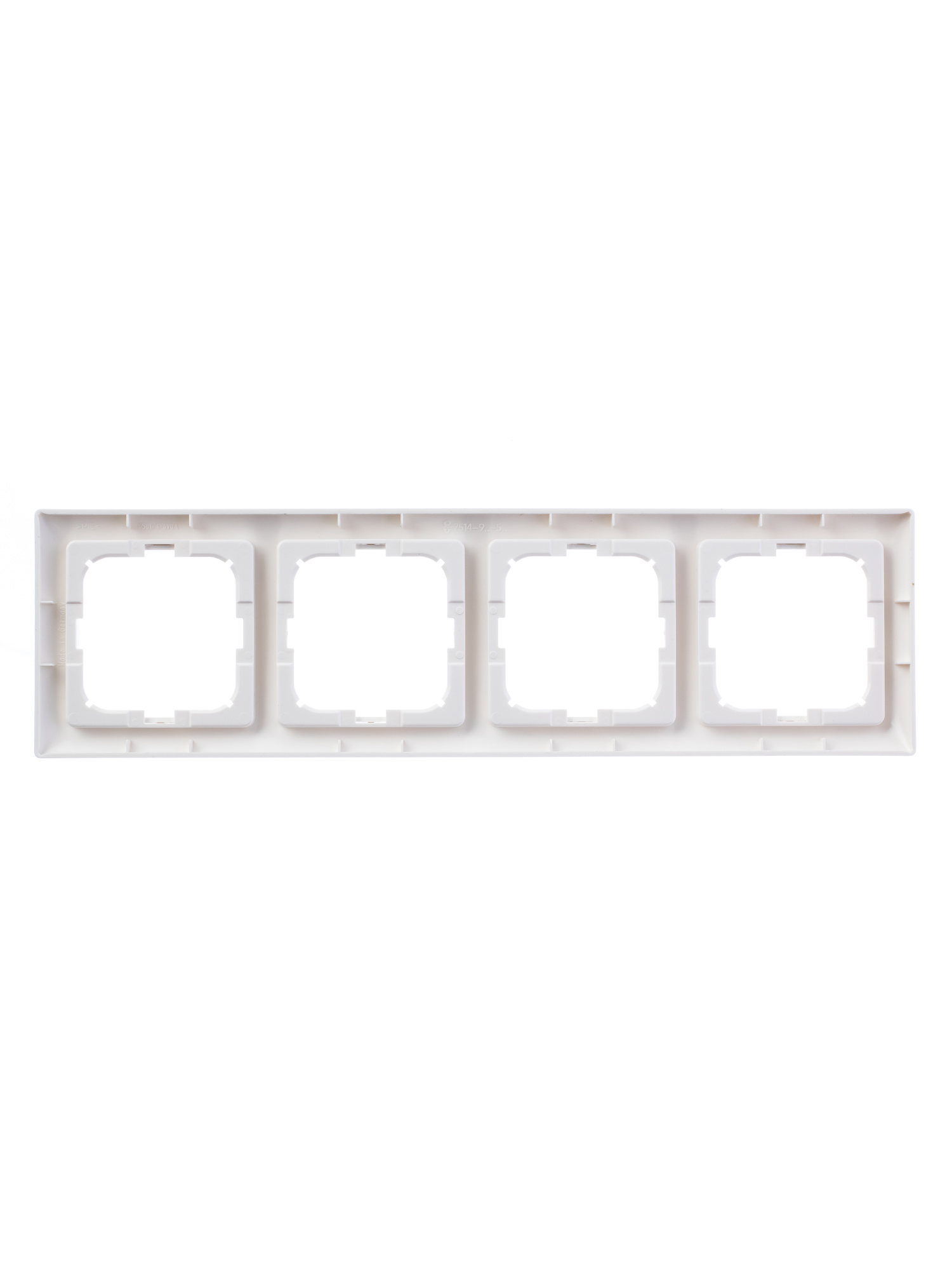 2514-94-507 Рамка 4-постовая с декоративной накладкой (альпийский белый) Basic 55 ABB