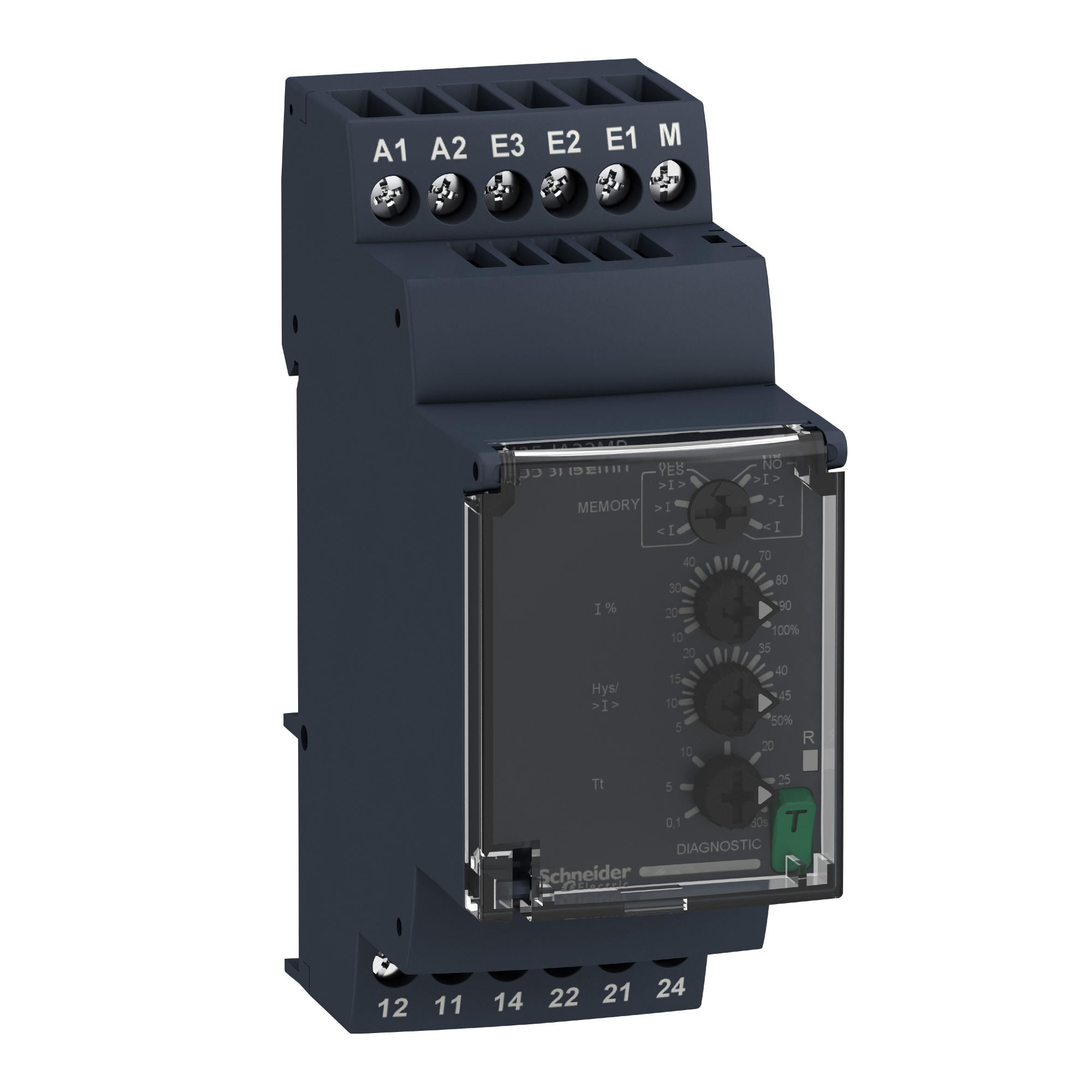 Реле контроля тока 0,15-15A 24-240В AC/DC 2ПК Schneider Electric, RM35JA32MR