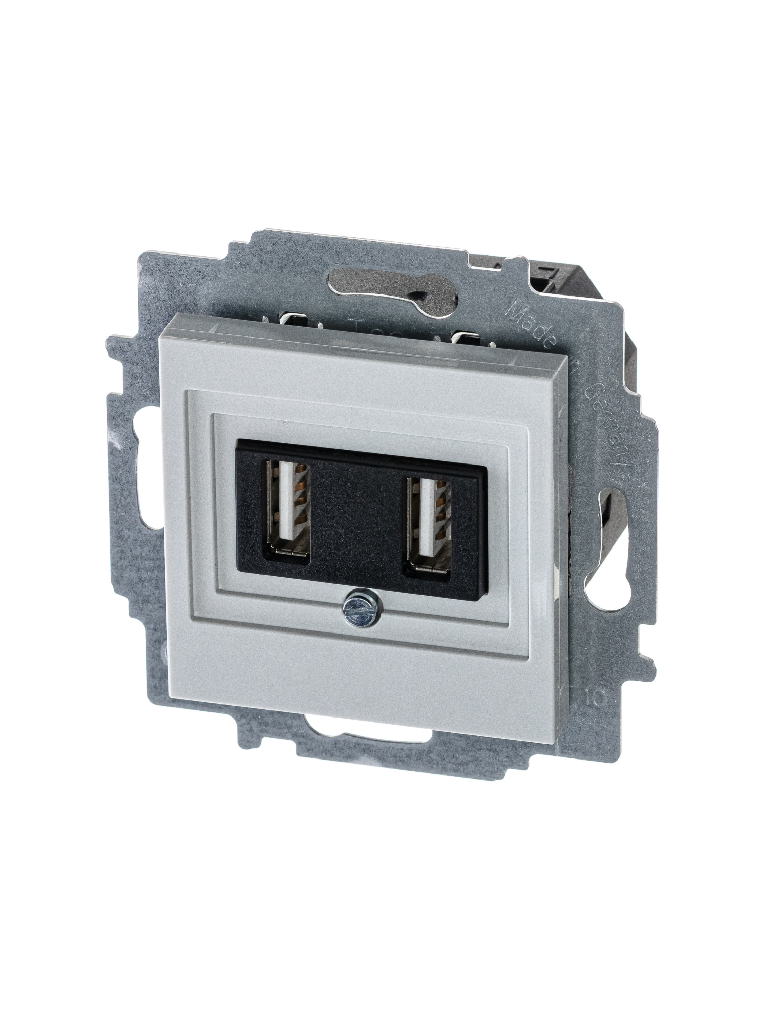 5014H-A00040 16W USB зарядка двойная, Levit, серый ABB, 2CHH290040A6016