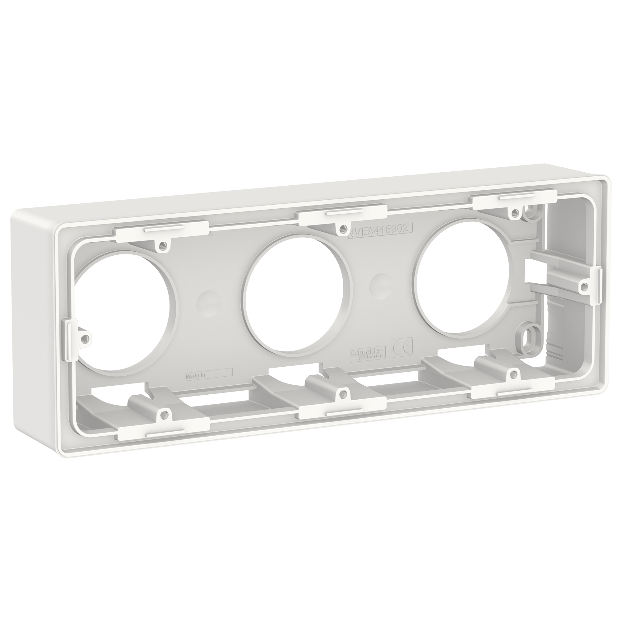 Коробка 3-постовая для открытой установки (белый) Unica New Schneider Electric, NU800618