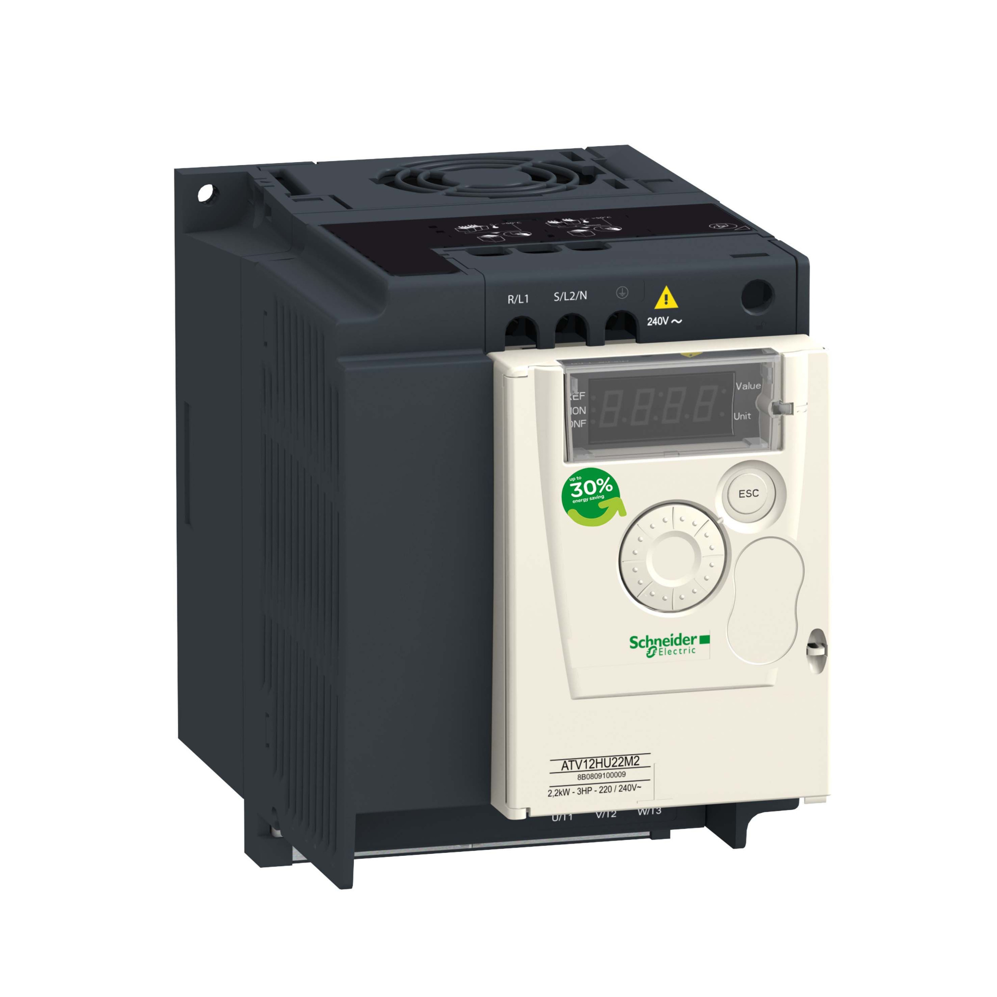 Преобразователь частоты 2.2 кВт 240В 1 фаза 7шт Schneider Electric, ATV12HU22M2TQ