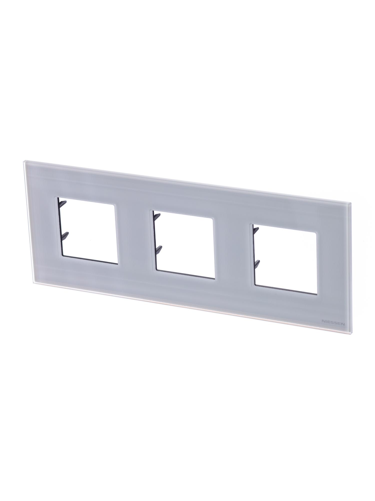 N2273 CB Рамка 3-постовая, 2-модульная (стекло белое) Zenit ABB, 2CLA227300N3001