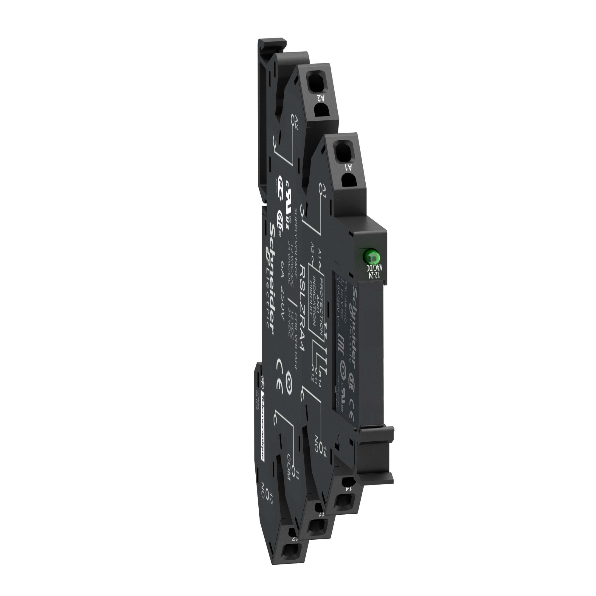 Комплект реле и розетки, пруж, 48в ас/dc Schneider Electric, RSL1PREU