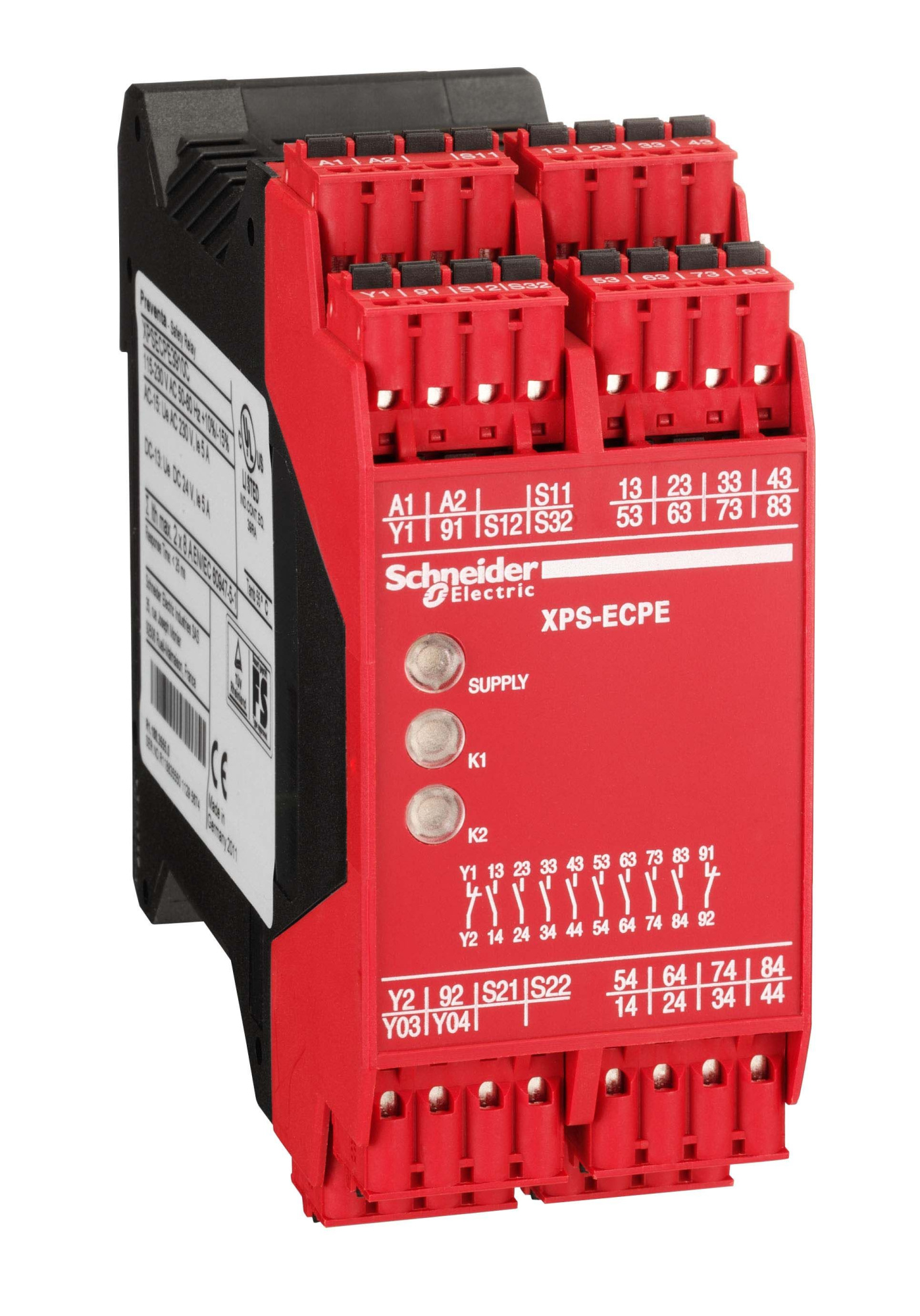 Preventa модуль безоп расширение 8 вых рел no 24в=/~ пружинные клеммы Schneider Electric, XPSECPE5131P