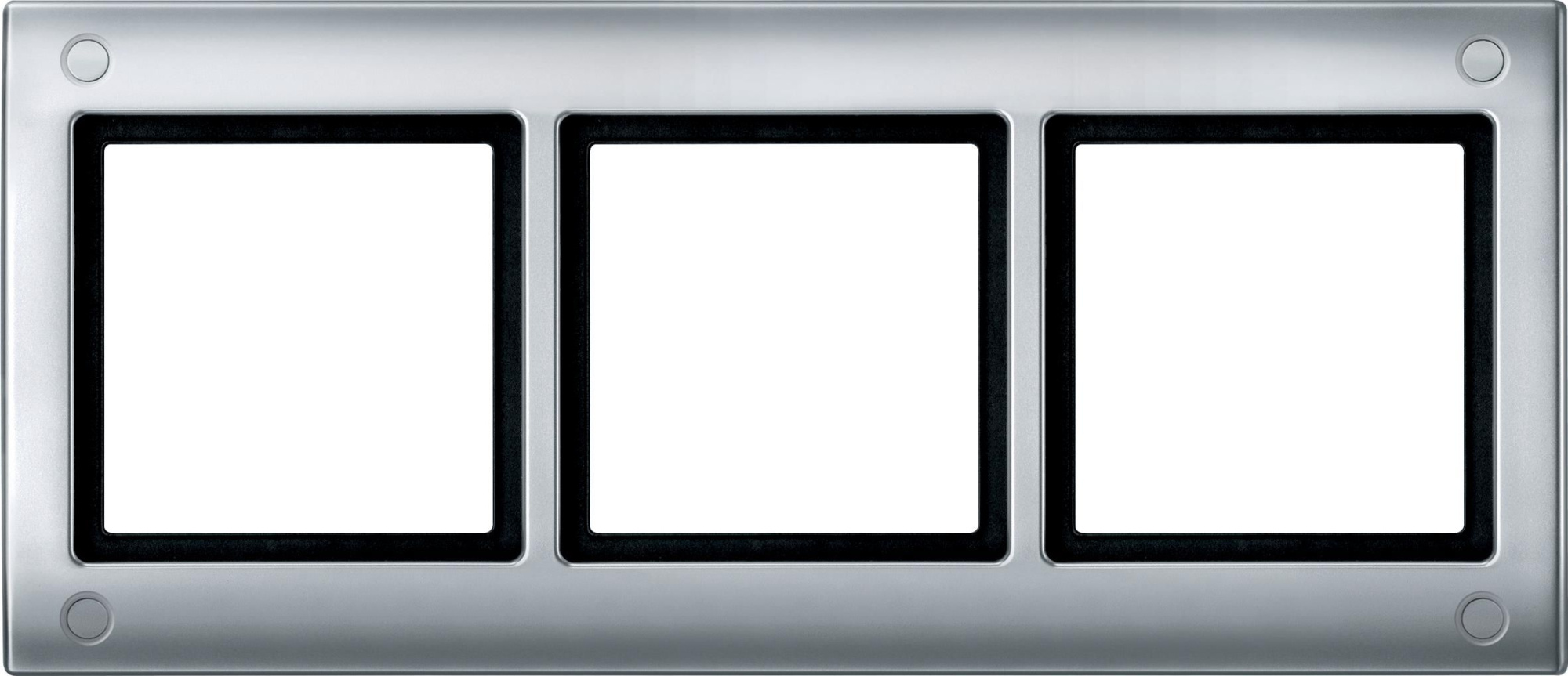 Рамка 3-постовая с винт. креплениями (алюминий) Merten Aquadesign Schneider Electric, MTN401360