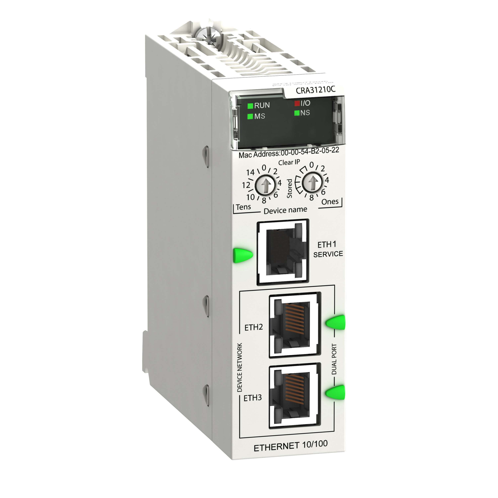 Адаптер удаленного в/в rio ethernet,modicon x80, улучше Schneider Electric, BMXCRA31210C