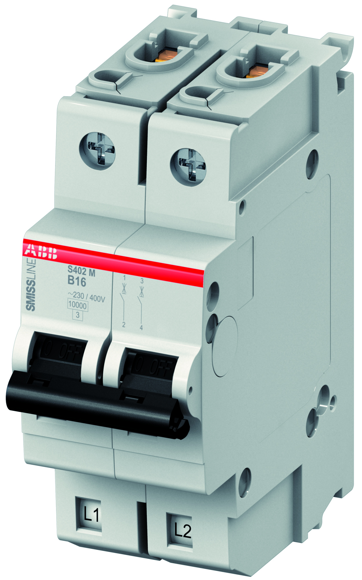 S402M-UC Z16 Выключатель автоматический 2-полюсный, 16A (хар-ка С) ABB, 2CCS572001R1168