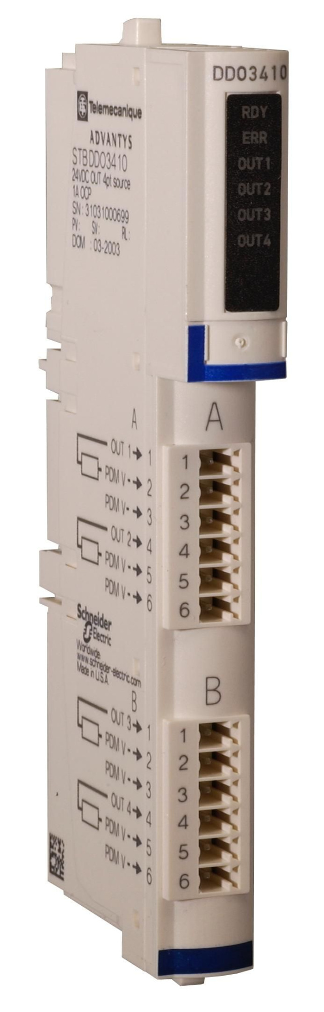 Модуль дискр. вых. =24в, 4 кан (kомпл) Schneider Electric, STBDDO3410K