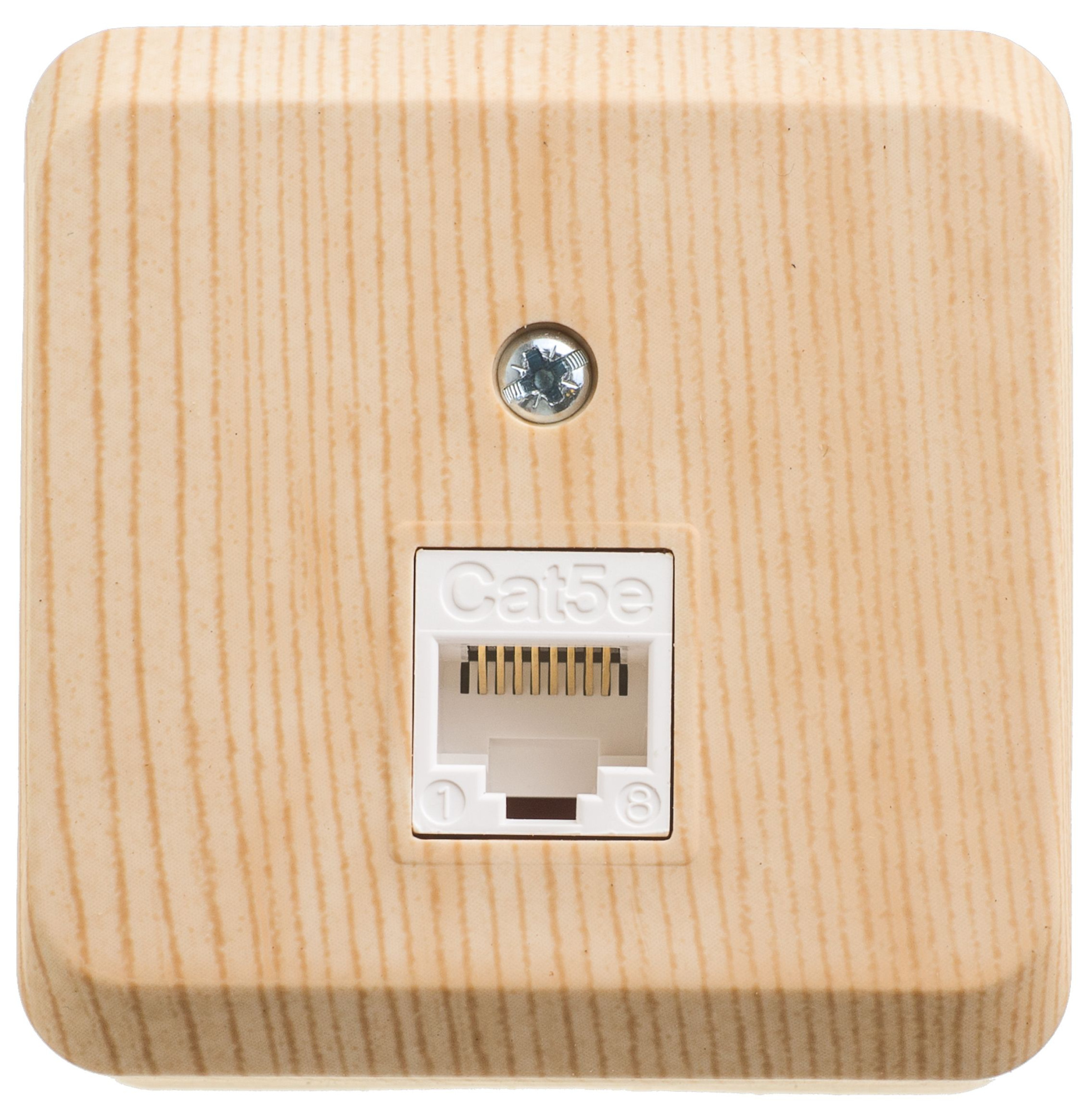 Розетка компьютерная RJ45, кат.5е, О/У (сосна) Этюд Systeme Electric, KOMA-001D