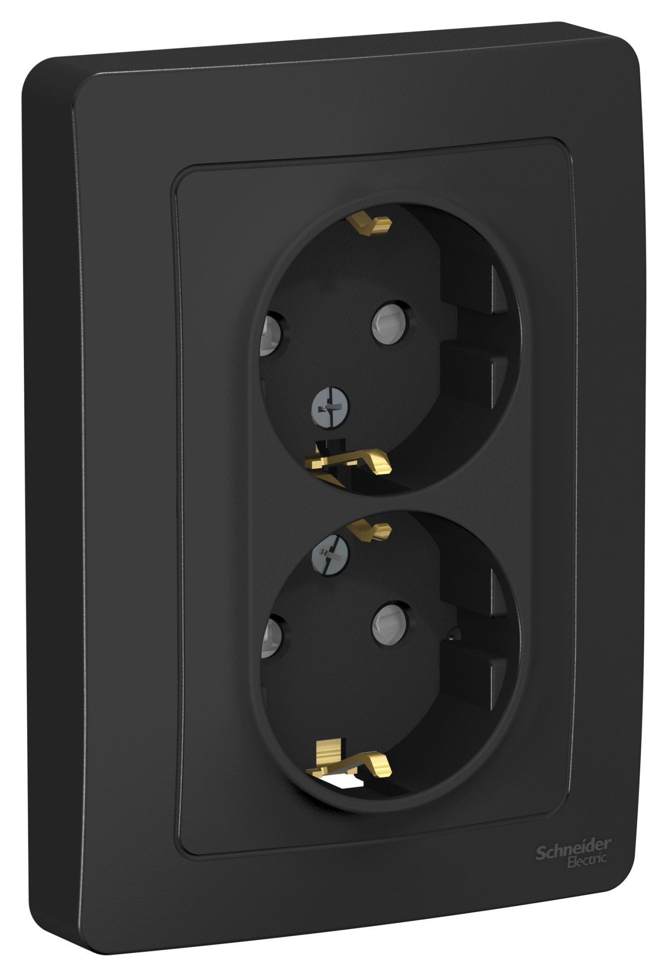 Розетка двойная с заземл. со шторк., С/У, 16А, 250В (антрацит) Blanca Systeme Electric, BLNRS001126