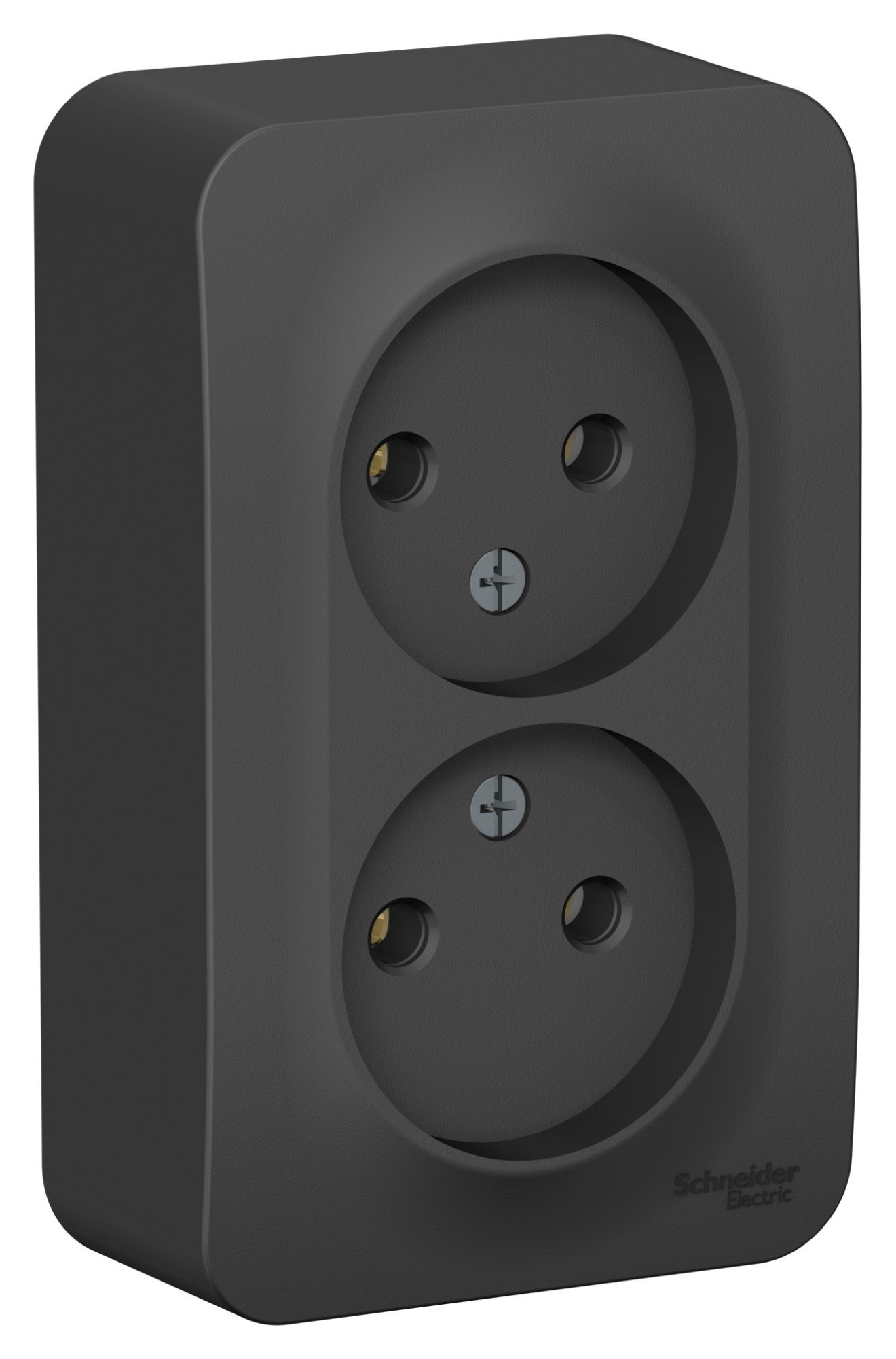 Розетка двойная, О/У без заземления без штор., 16А, 250В (антрацит) Blanca Systeme Electric, BLNRA000206
