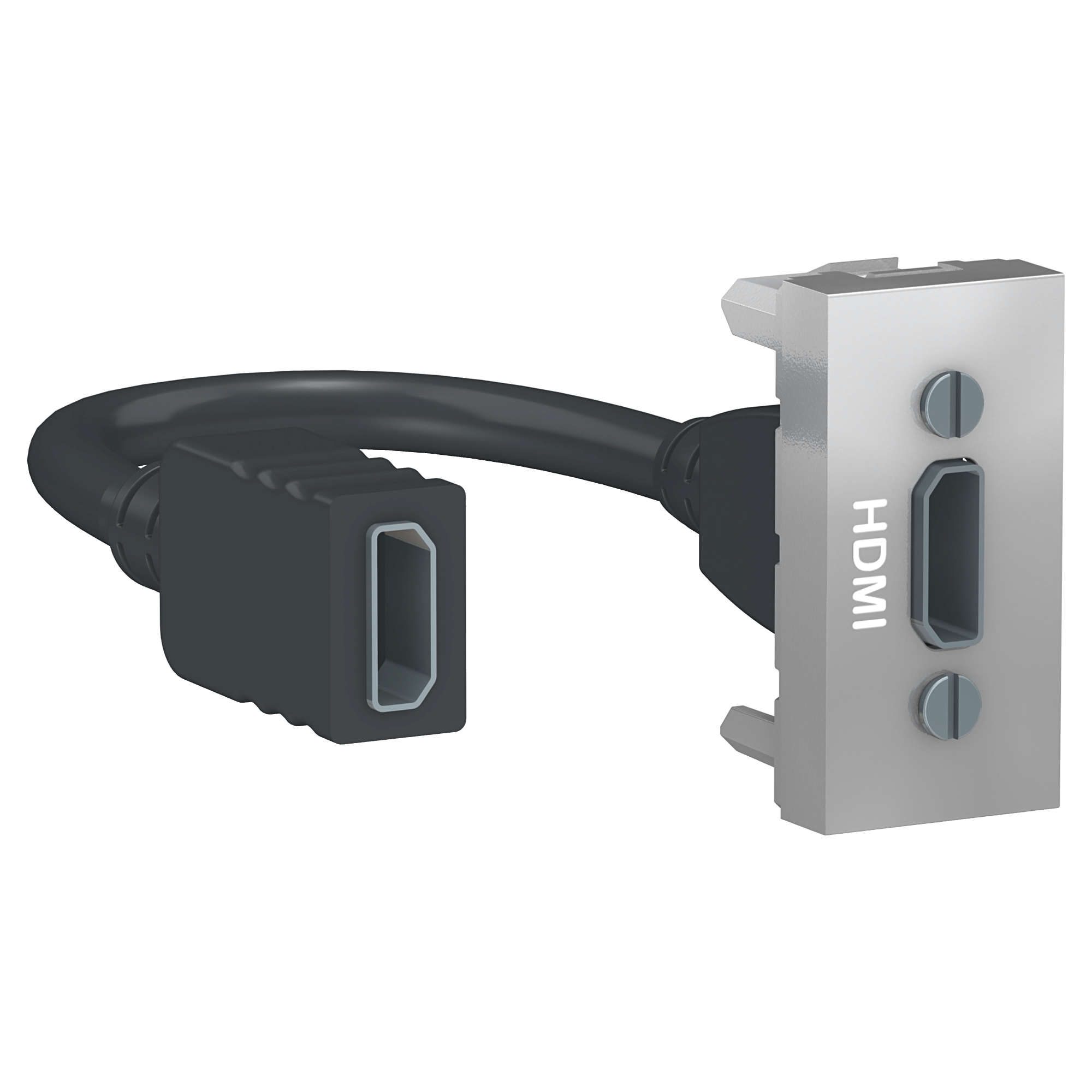 Розетка HDMI, 1 модуль (алюминий) Unica Modular Schneider Electric, NU343030