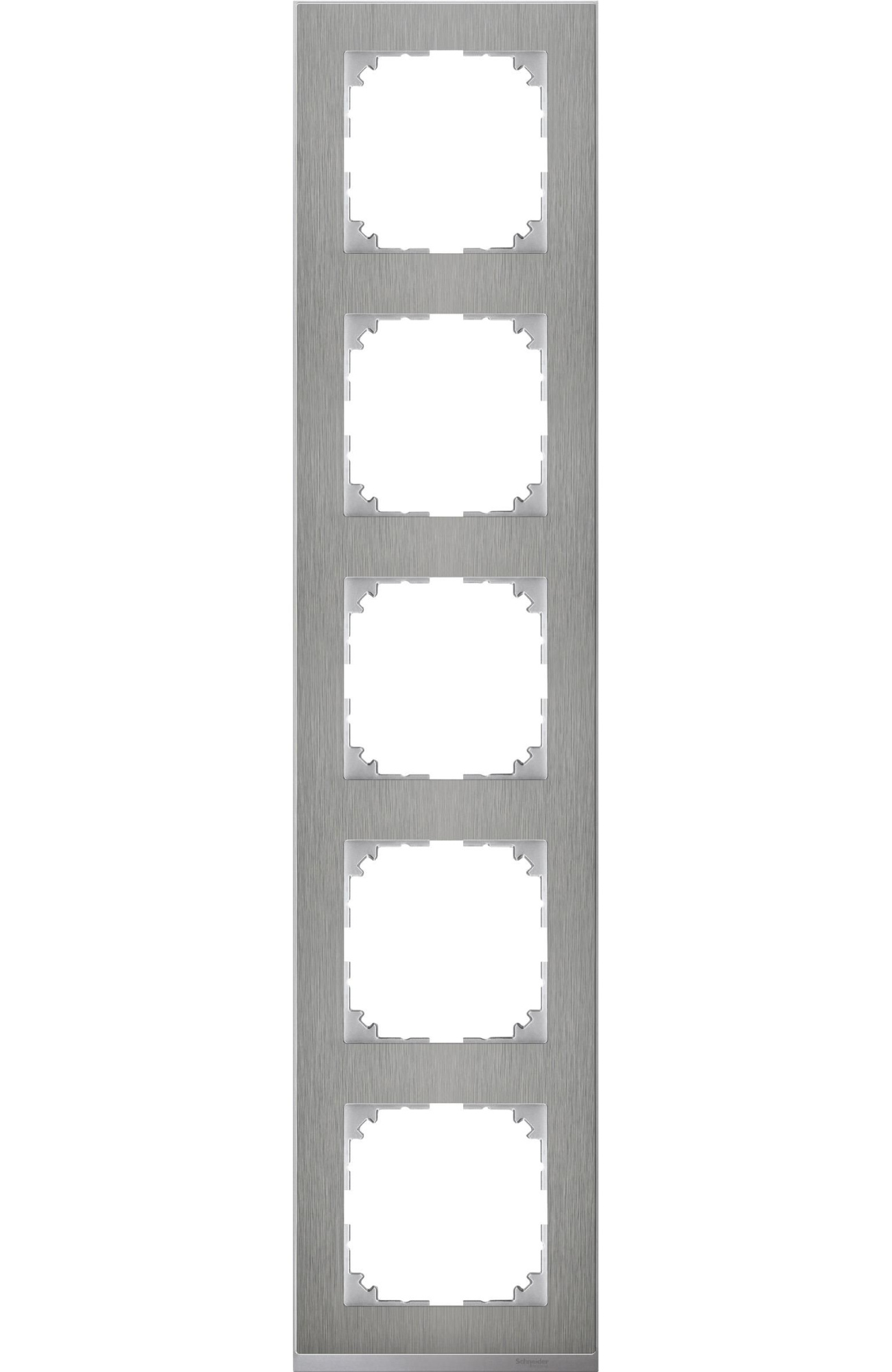 Рамка 5-постовая, sm (нержавеющая сталь/алюминий) Merten M-Pure D?cor Schneider Electric, MTN4050-3646