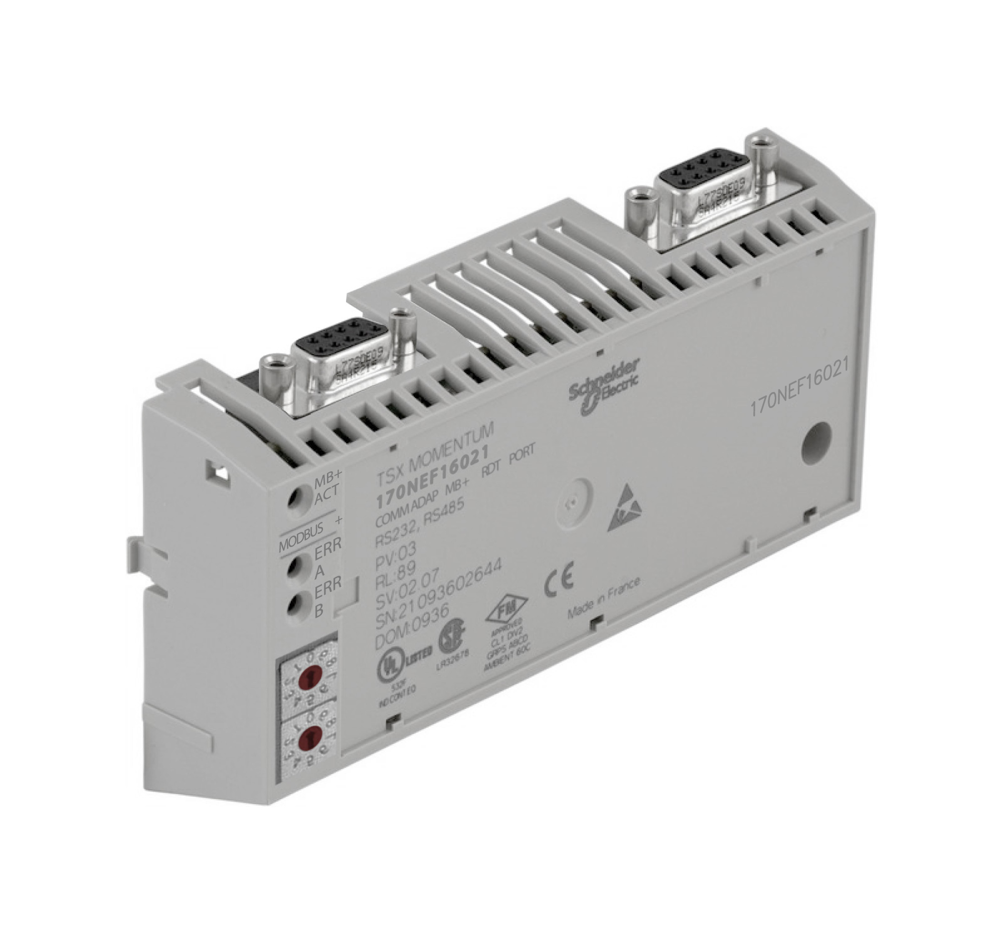 Коммуникационный адаптер Momentum, Modbus+  Schneider Electric, 170PNT11020