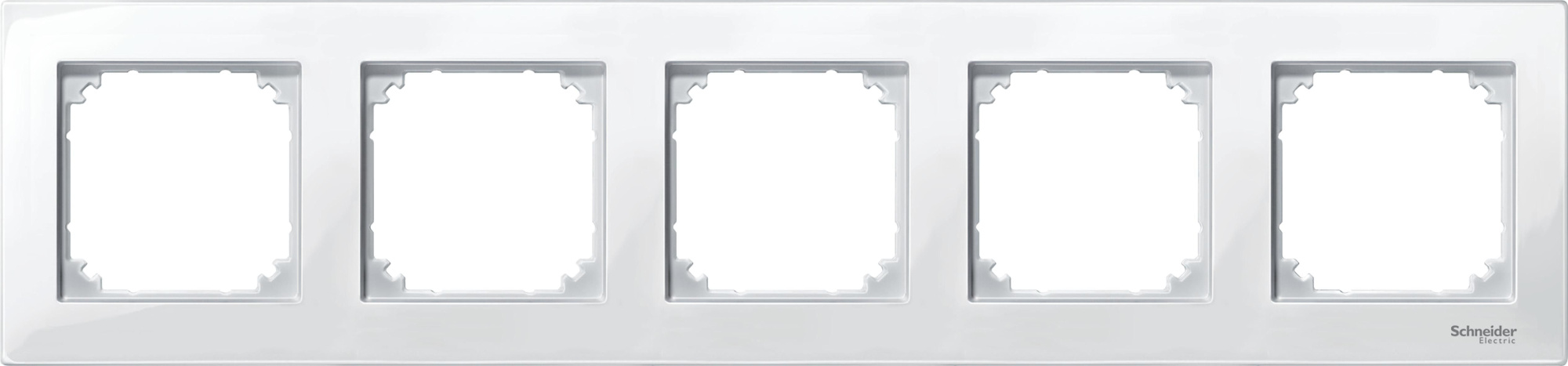 Рамка 5-постовая, sm (белый) Merten M-Plan Schneider Electric, MTN515519