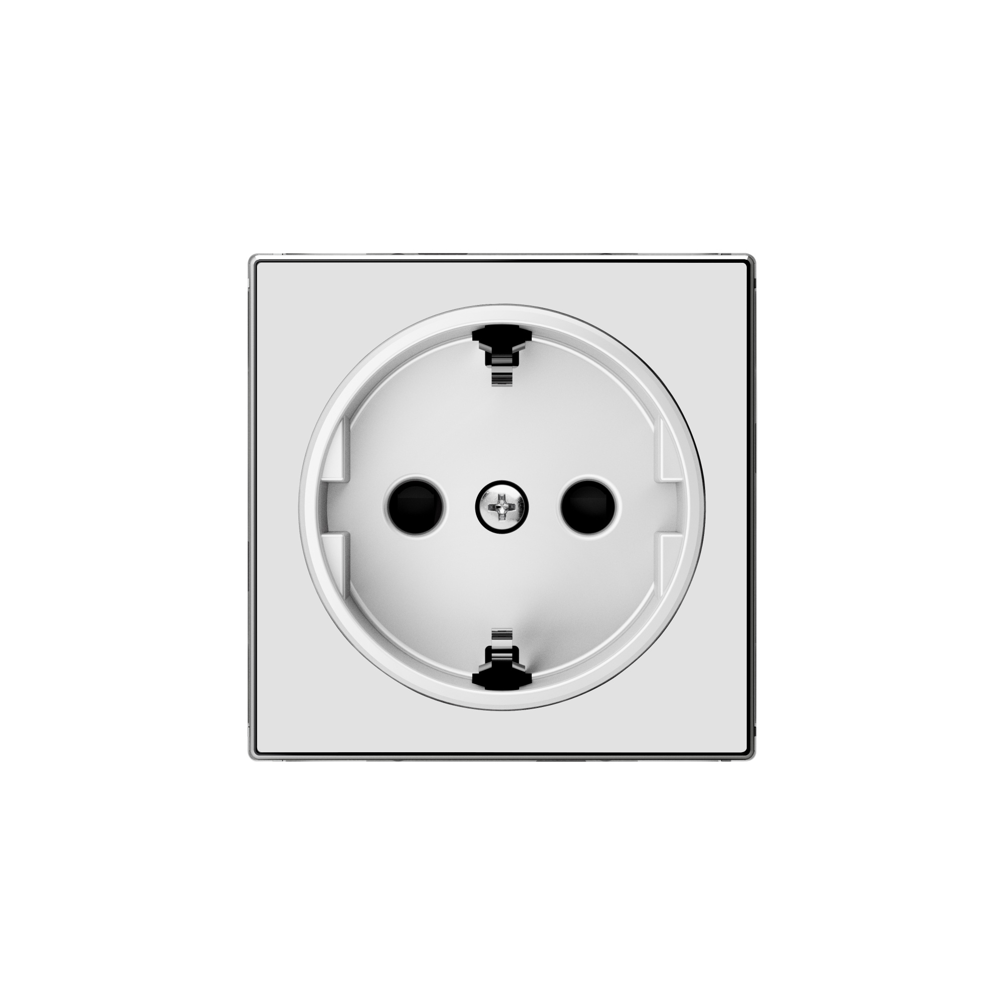 8588 CB Накладка для розетки SCHUKO (стекло белое) SKY ABB, 2CLA858800A2101