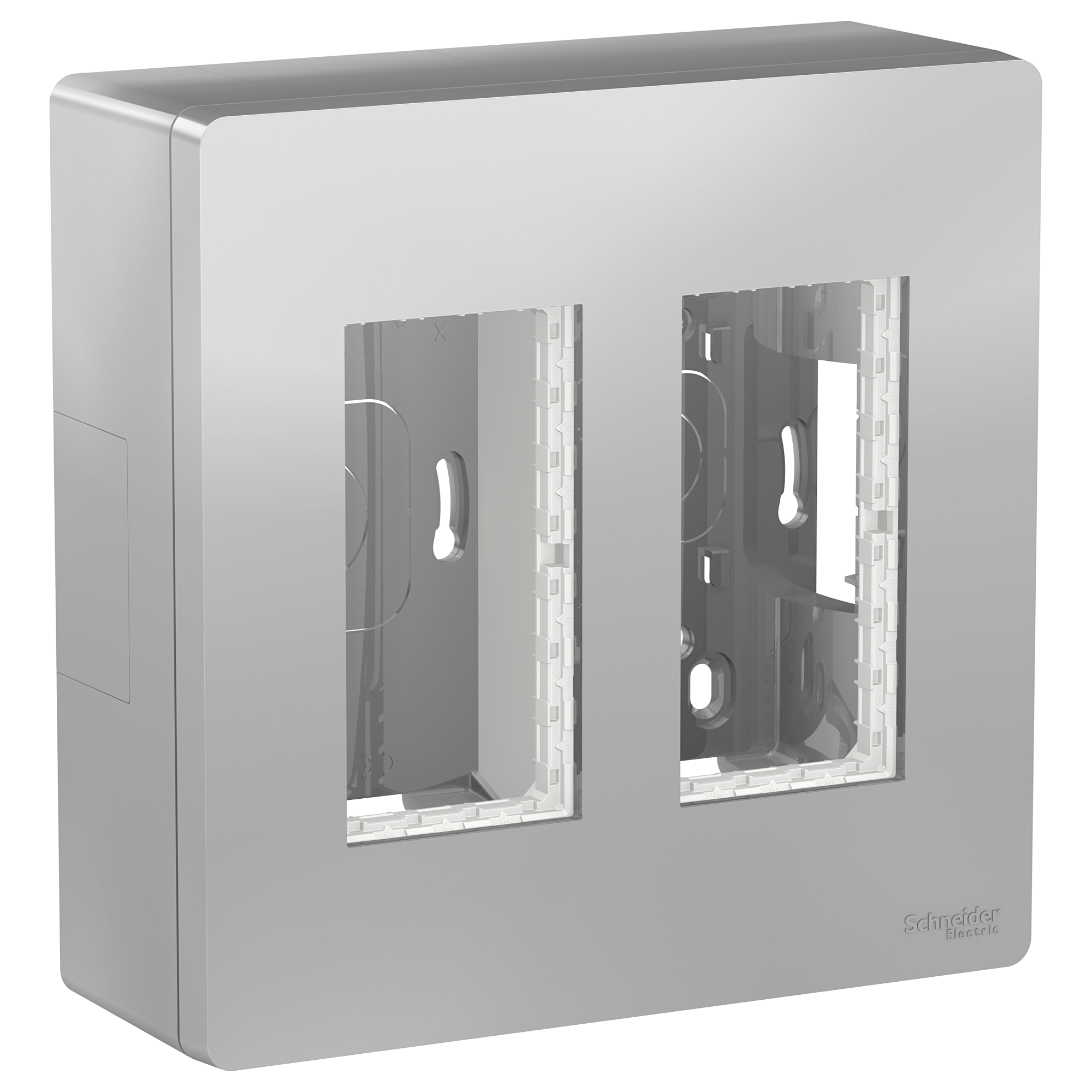 Блок открытой установки 2х2 (алюминий) Unica System+ Schneider Electric, NU122430