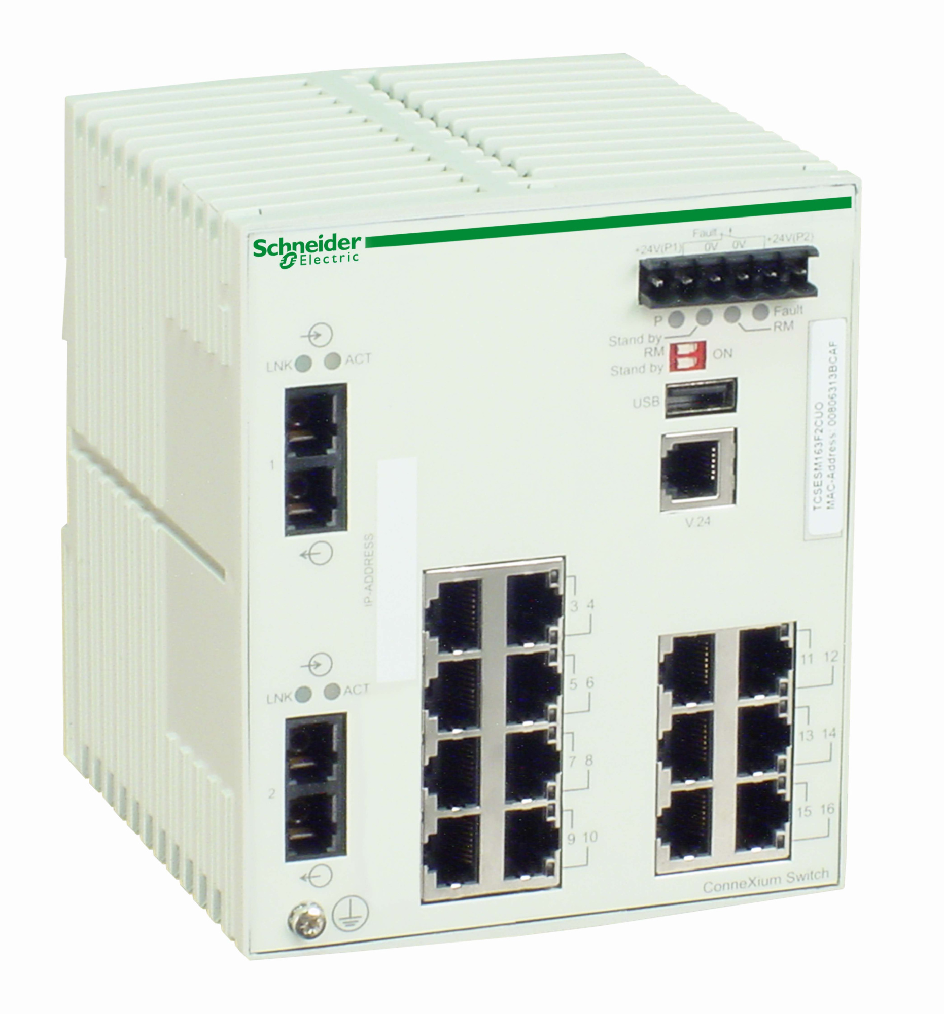 Коммутатор connexium (managed) 14tx/2fx Schneider Electric, TCSESM163F2CU0
