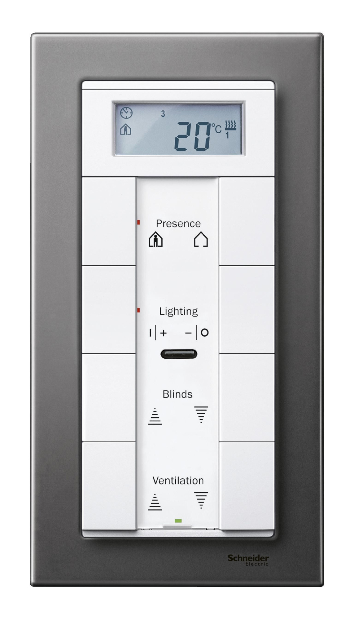Рамка 2-постовая, sm б/перегородки (металл серый родий) Merten M-Elegance Schneider Electric, MTN403814