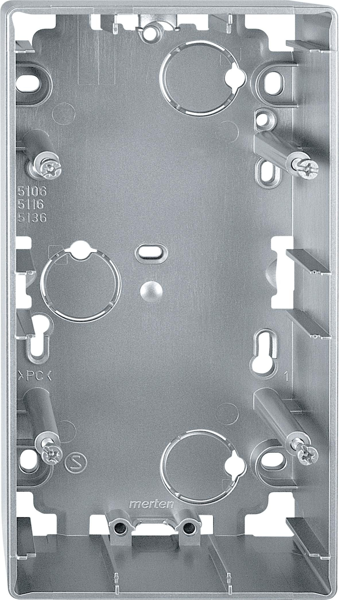 Корпус для открытого монтажа, 2-постовый, sm (алюминий) Merten Schneider Electric, MTN510660