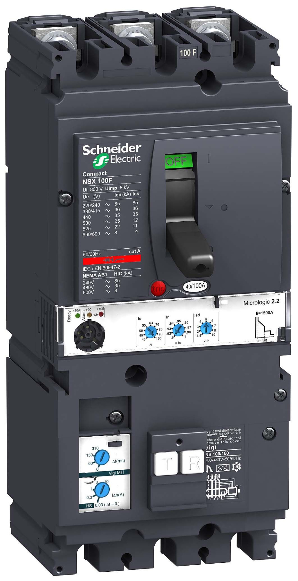 3п3т авт.вык. m.2.2 40a vigimh nsx100f Schneider Electric, LV429972