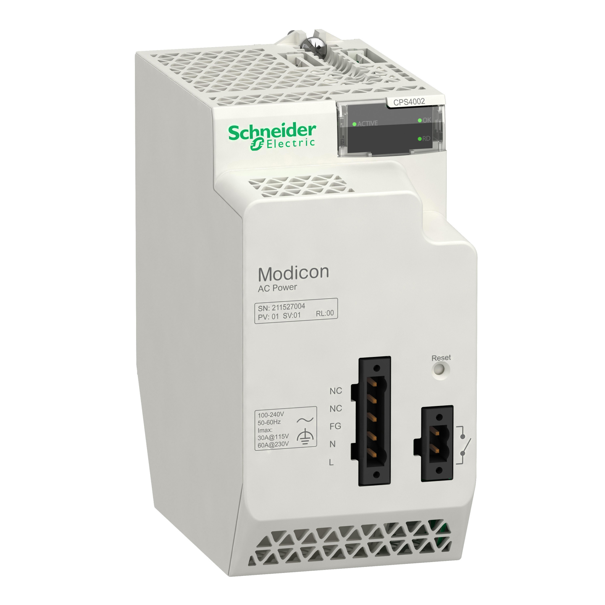 Резервированный модуль питания ac защ. исп. 40w 110-220 vac Schneider Electric, BMXCPS4002H