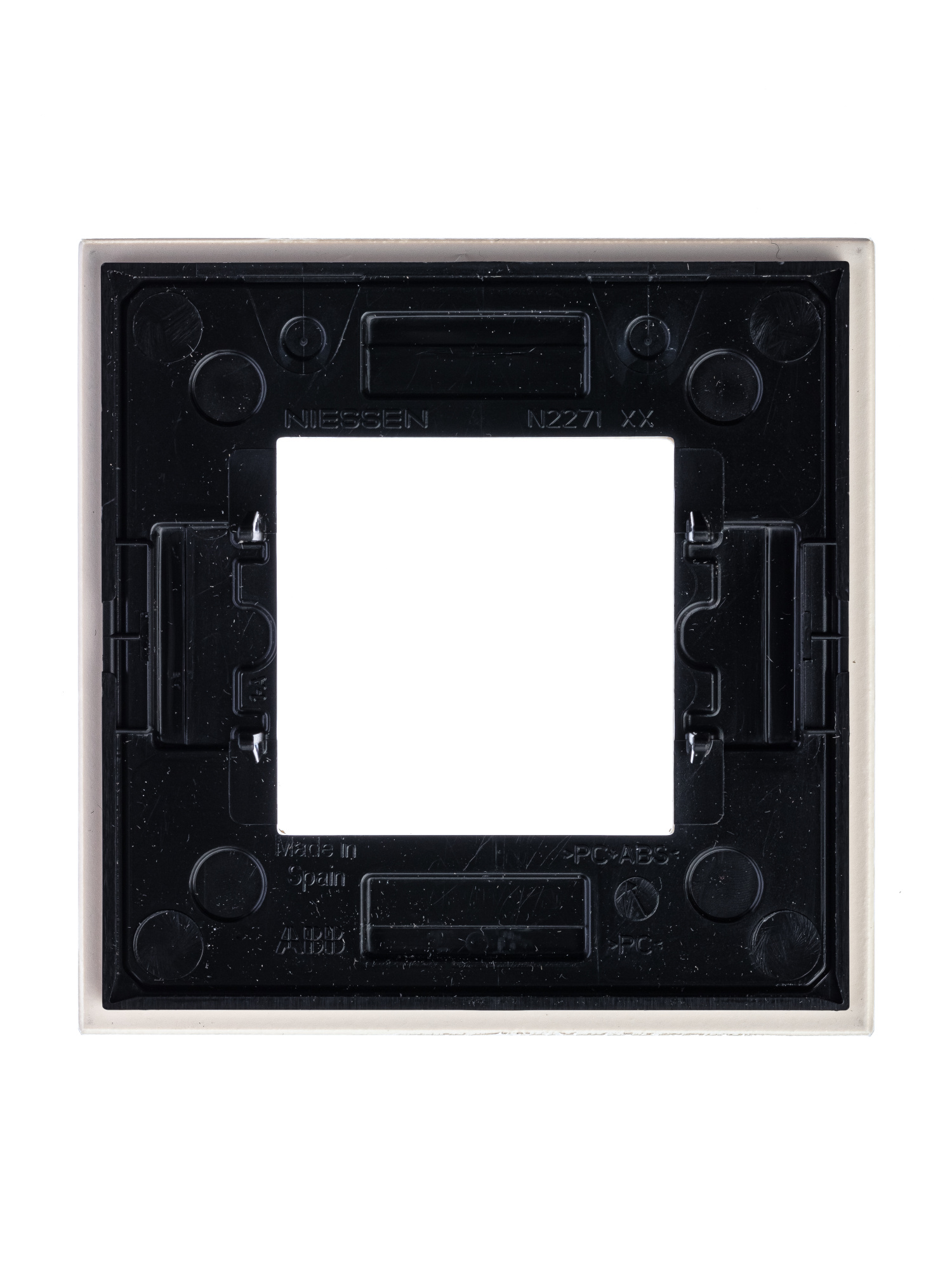 N2271 CP Рамка 1-постовая, 2-модульная (стекло Жемчужное) Zenit ABB, 2CLA227100N3501