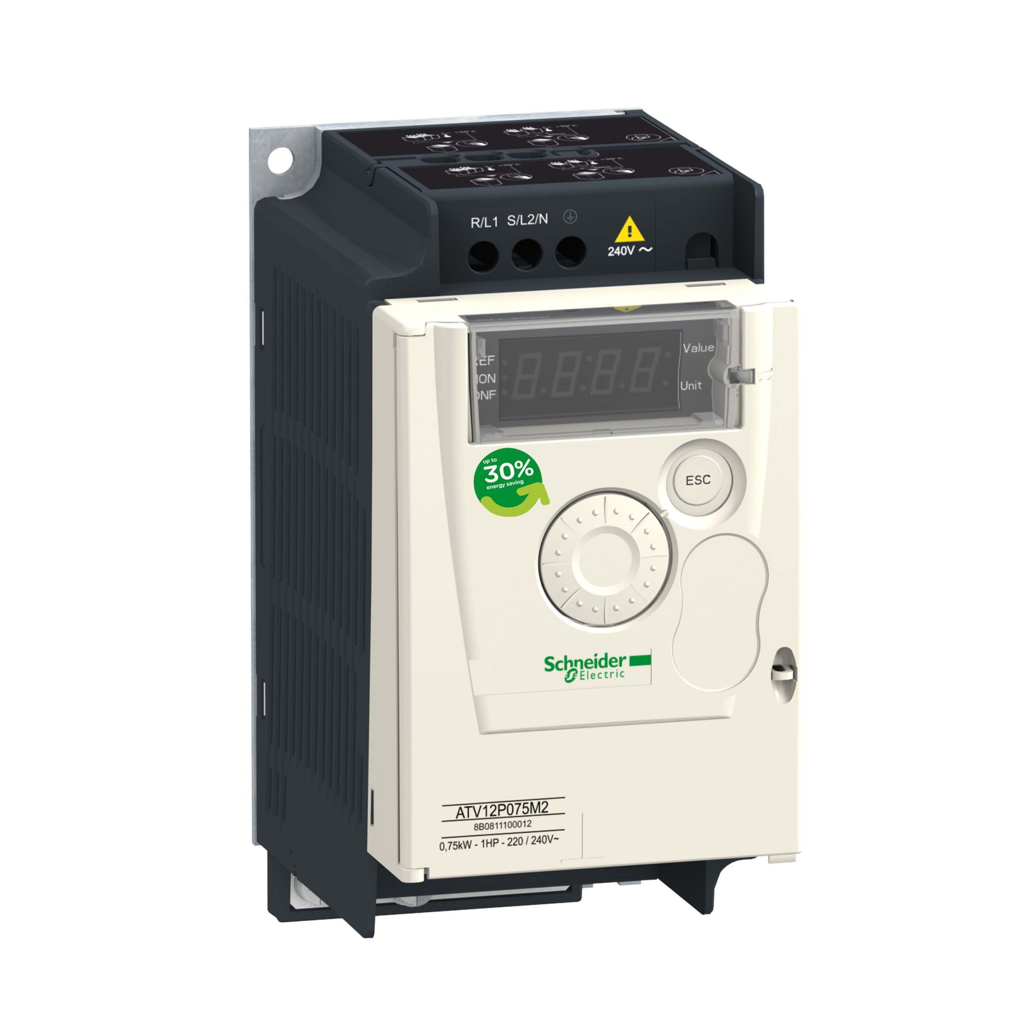 Преобр частоты atv12 0.75квт 240в 3ф Schneider Electric, ATV12P075M3