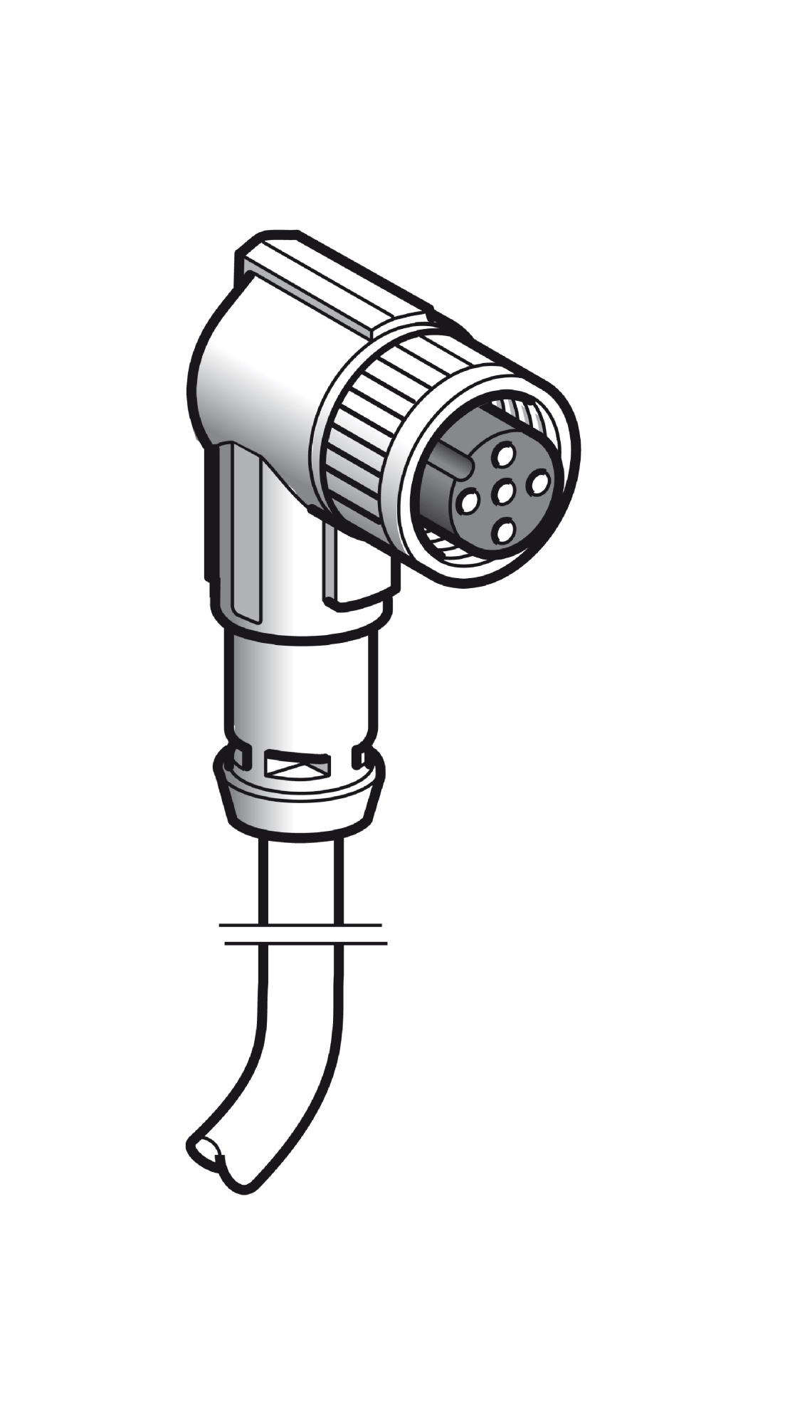 Коннектор с разъемами, m12, 3-pin Schneider Electric, XZCR1511040A1