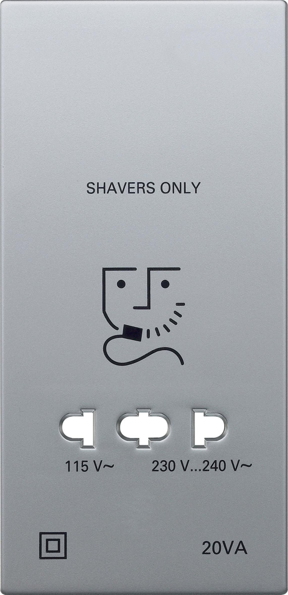 Накладка розетки для бритья, sd (алюминий) Merten Schneider Electric, MTN213460